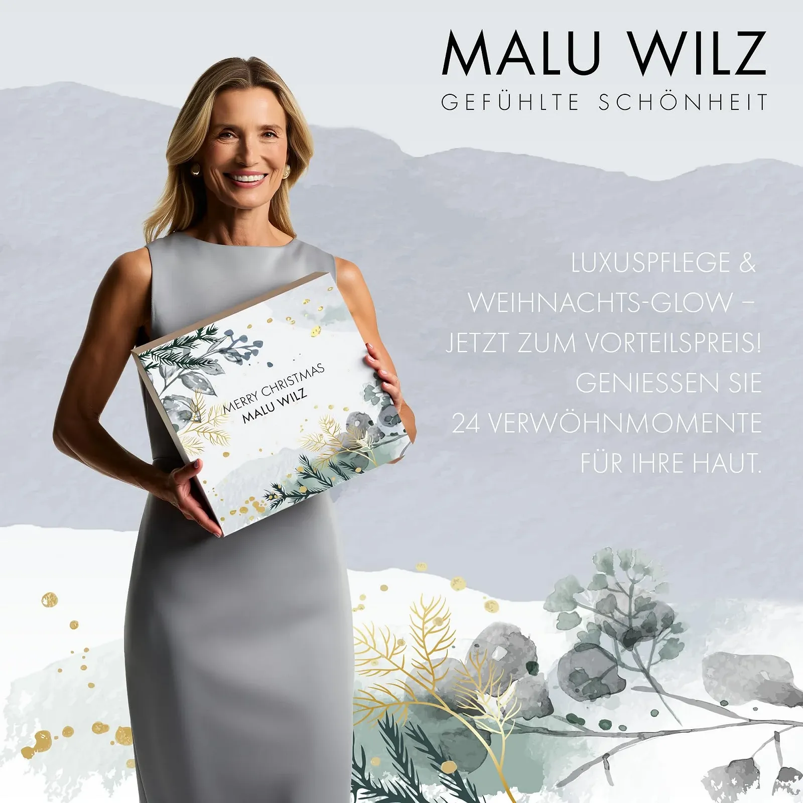 Адвент-календар Malu Wilz Beauty Advent Calendar з різними засобами для догляду та косметики, 21 ампула + туш та крем (модель 2025), фото №2