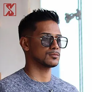 Сонцезахисні окуляри SHEEN KELLY Ретро Квадратні Металева оправа Класичні synthetic.ua - Фото 1