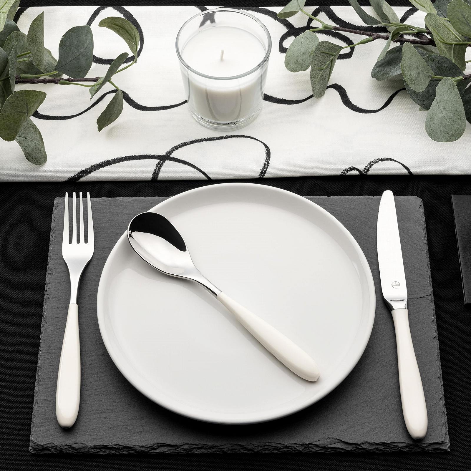 Набор из 2 ножей для стейка Rockingham Forge Luxury, нержавеющая сталь, белые ручки из ПБТ пластика, фото №2 Набор из 2 ножей для стейка Rockingham Forge Luxury, нержавеющая сталь, белые ручки из ПБТ пластика, фото №2