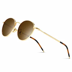 Солнцезащитные очки Круглые Винтажные Поляризованные SUNGAIT Классическая Ретро Металлическая Оправа SGT059 - Фото 1