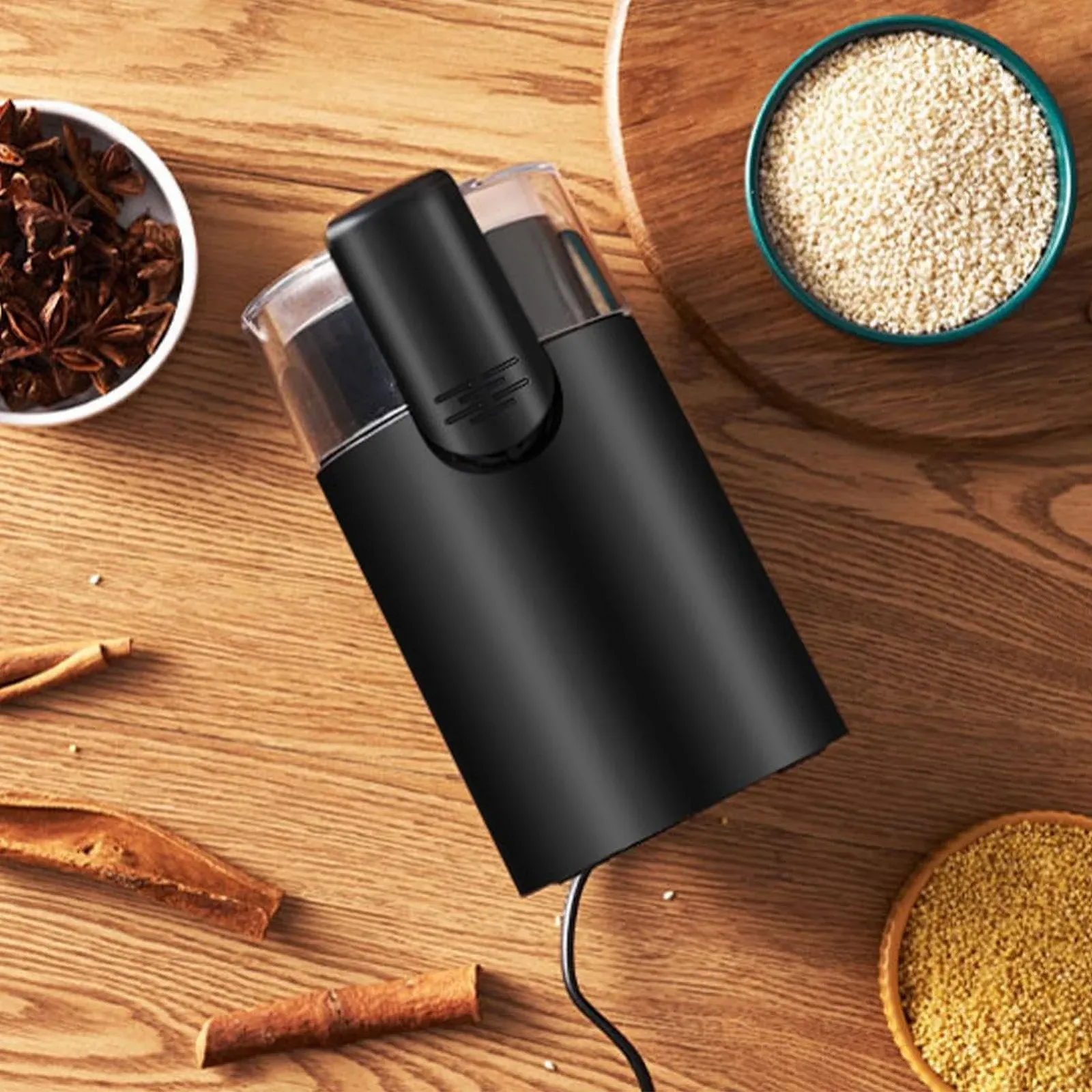 Кофемолка электрическая Маленькая мельница из нержавеющей стали с щеткой для Cold Brew, Cafe, Kitchen, Home, Beans, Food, Nuts, фото №3 Кофемолка электрическая Маленькая мельница из нержавеющей стали с щеткой для Cold Brew, Cafe, Kitchen, Home, Beans, Food, Nuts, фото №3