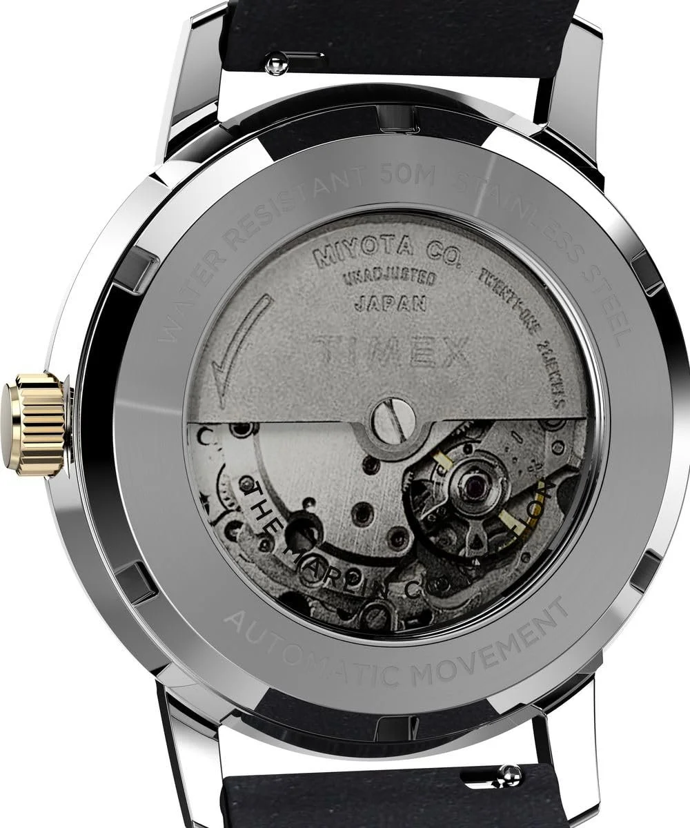 Часы Timex Marlin Automatic Automatic для мужчин с аналоговым дисплеем и кожаным ремешком, фото №4 Часы Timex Marlin Automatic Automatic для мужчин с аналоговым дисплеем и кожаным ремешком, фото №4