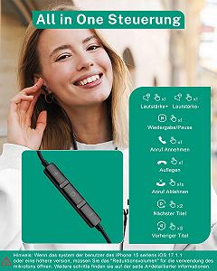 Наушники USB C с кабелем HiFi Стерео Внутриканальные с микрофоном для iPhone 15 16 Pro Samsung Galaxy S24 S23 S22 Ultra S21 A55 A35 A53 A33 A54 5G Pixel 8 7a Xiaomi 14 synthetic.ua - Фото 1
