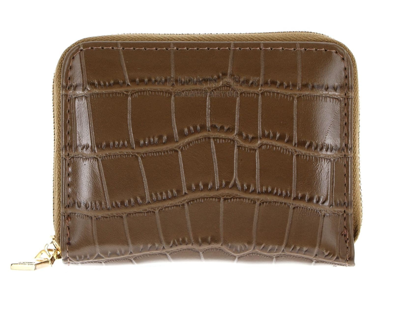 Гаманець SEIDENFELT MANUFAKTUR Ylva Croco Print Olive/Gold, фото №3