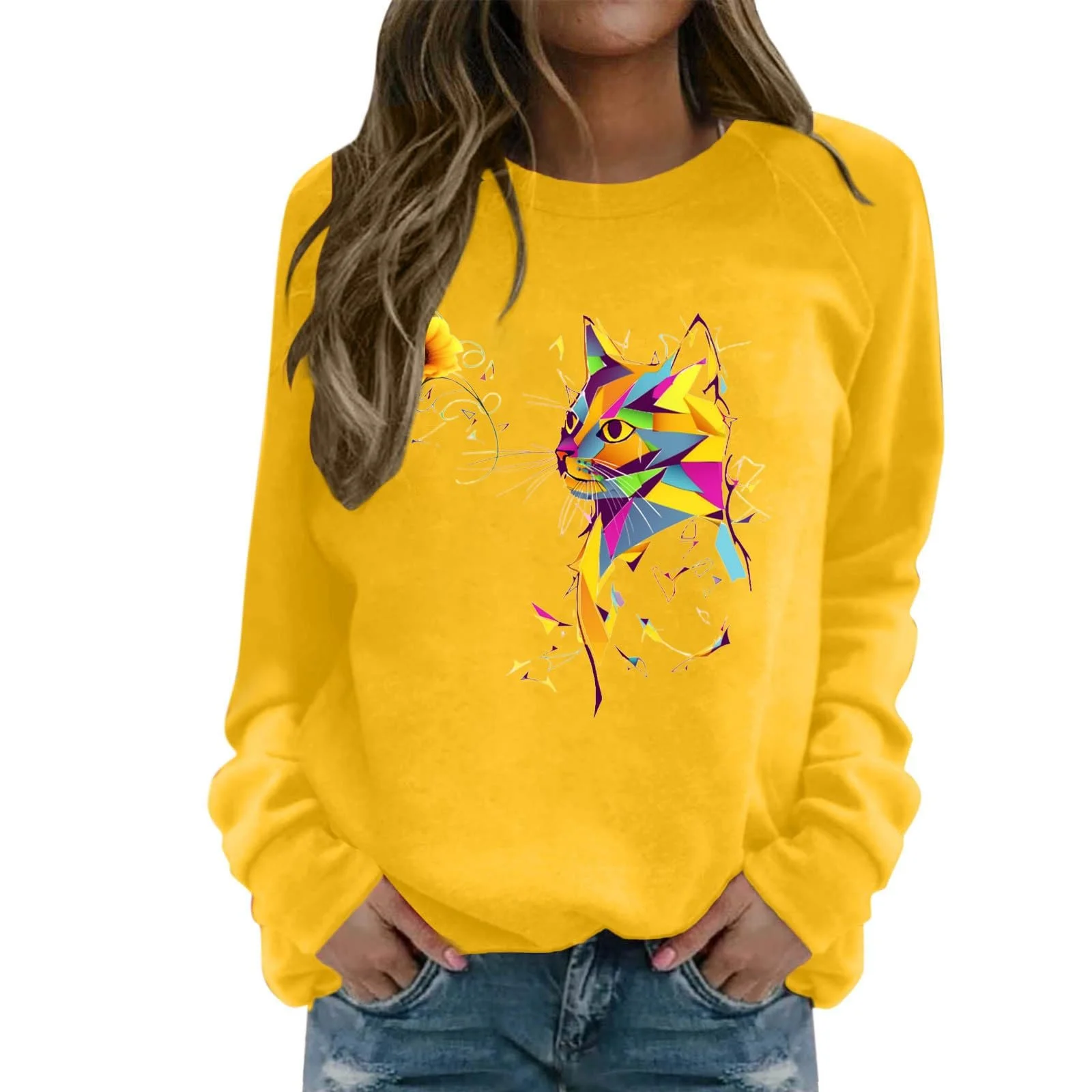 Женский Свитер Осень Зима Элегантный Толстовка Без Капюшона Теплый Пуловер Свитшоты Верхняя одежда Зимний свитер Свитпуловер Топы Лонгслив, фото №1