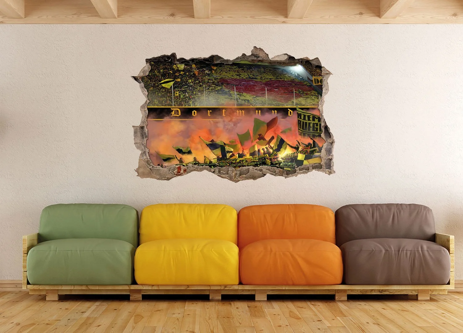 Наклейка на стену Heart of Dortmund 3D 92 x 62 см, фото №3 Наклейка на стену Heart of Dortmund 3D 92 x 62 см, фото №3