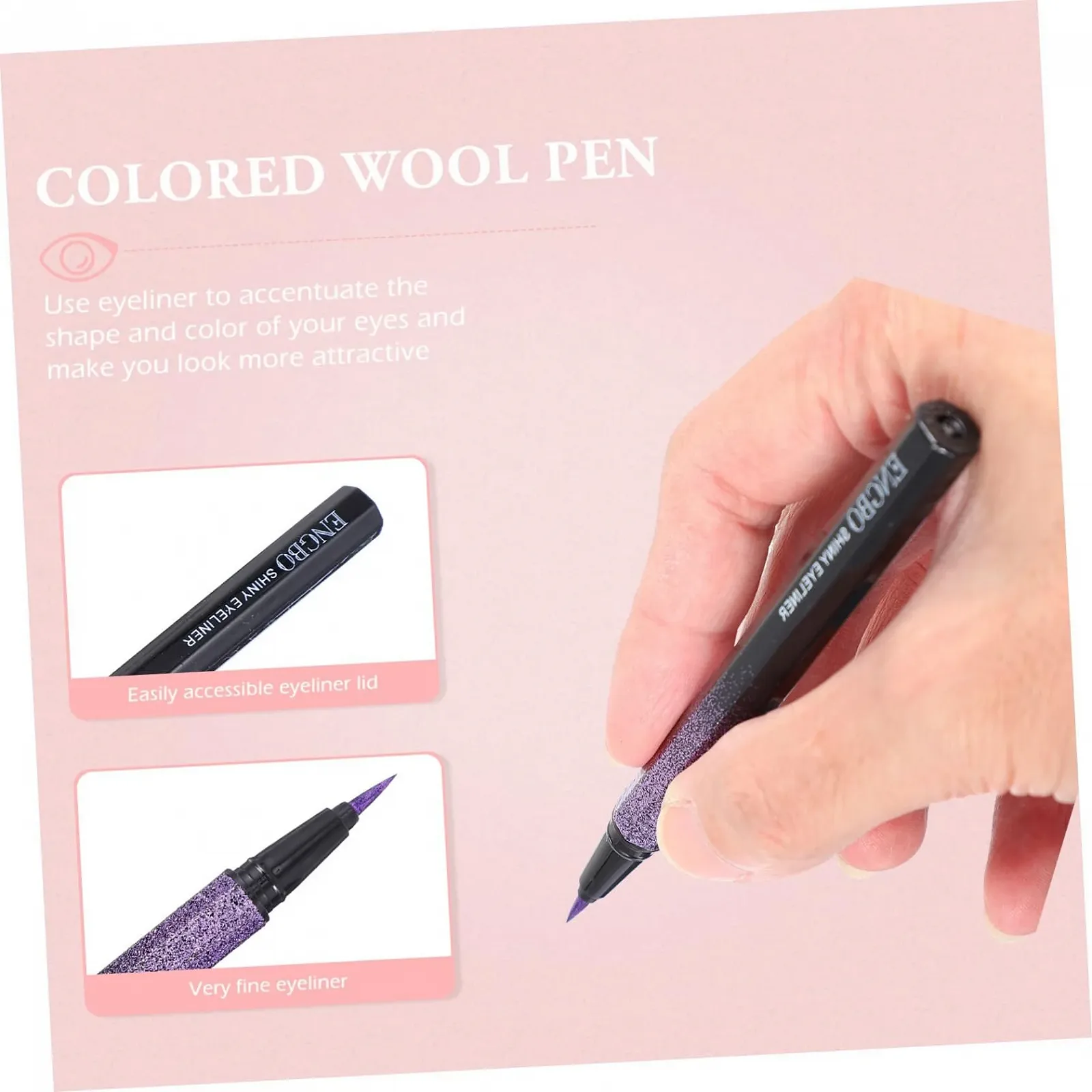 Карандаш для глаз Angoily Блестящий Цветной Фиолетовый, фото №7