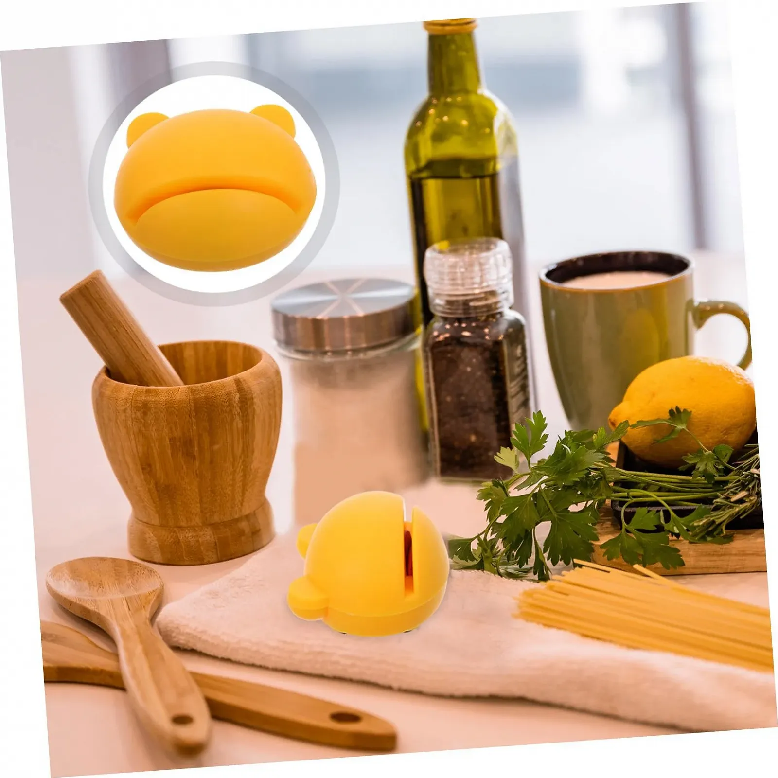 Точилка для ножей Mobestech Wasabi для серрейторных ножей и ножниц ABS желтая, фото №7