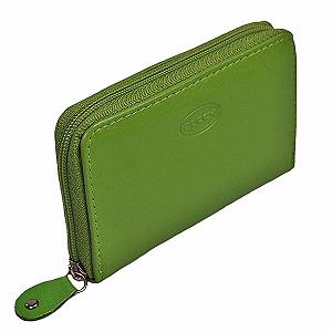 Кошелек BOCCX GoBago Mini Zip RFID Blocker Кожаный Женский Кошелек для Монет 70009, Зеленый - Фото 1