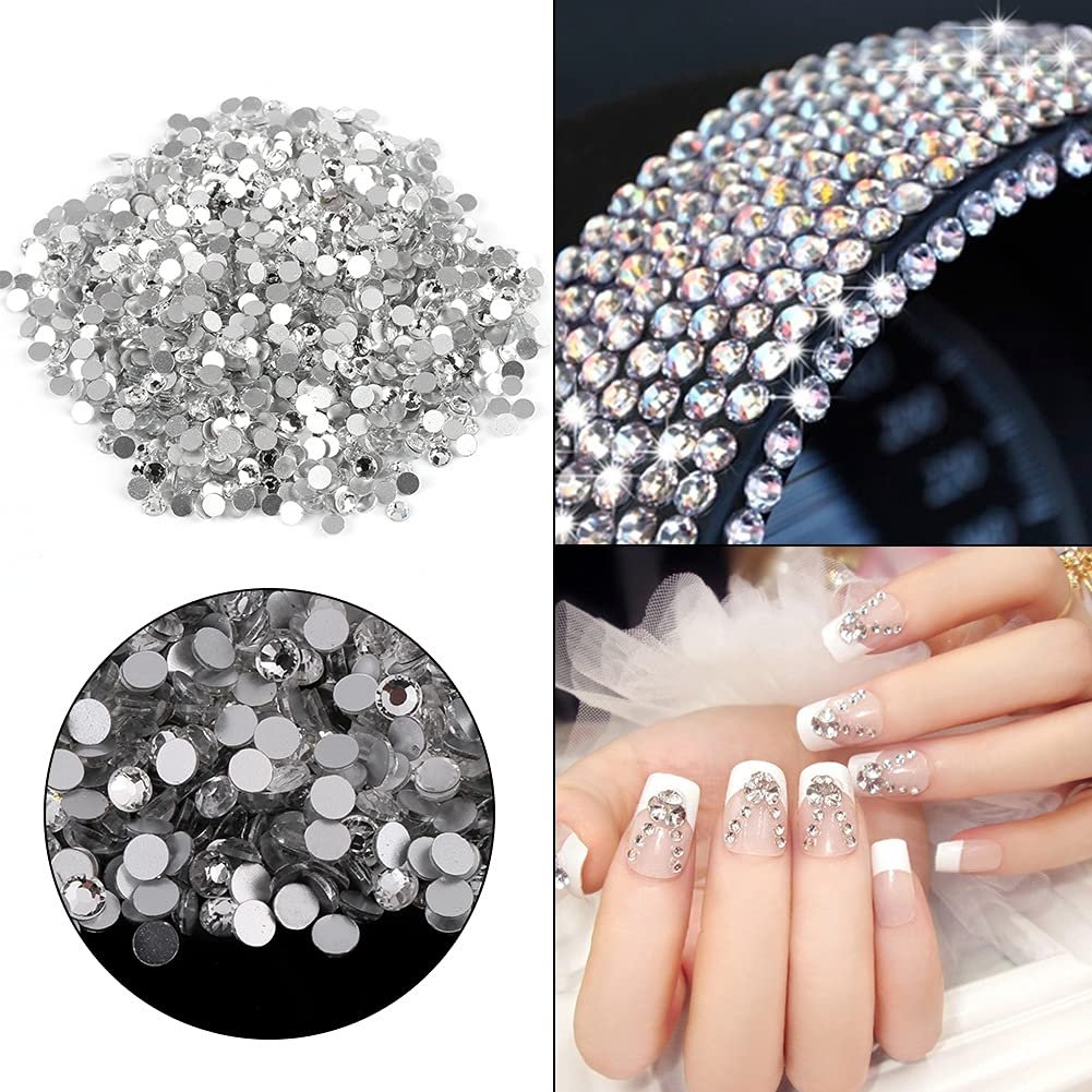 Стразы Стекло Tnfeeon SS3 1.3-1.5 мм, белые, фото №7