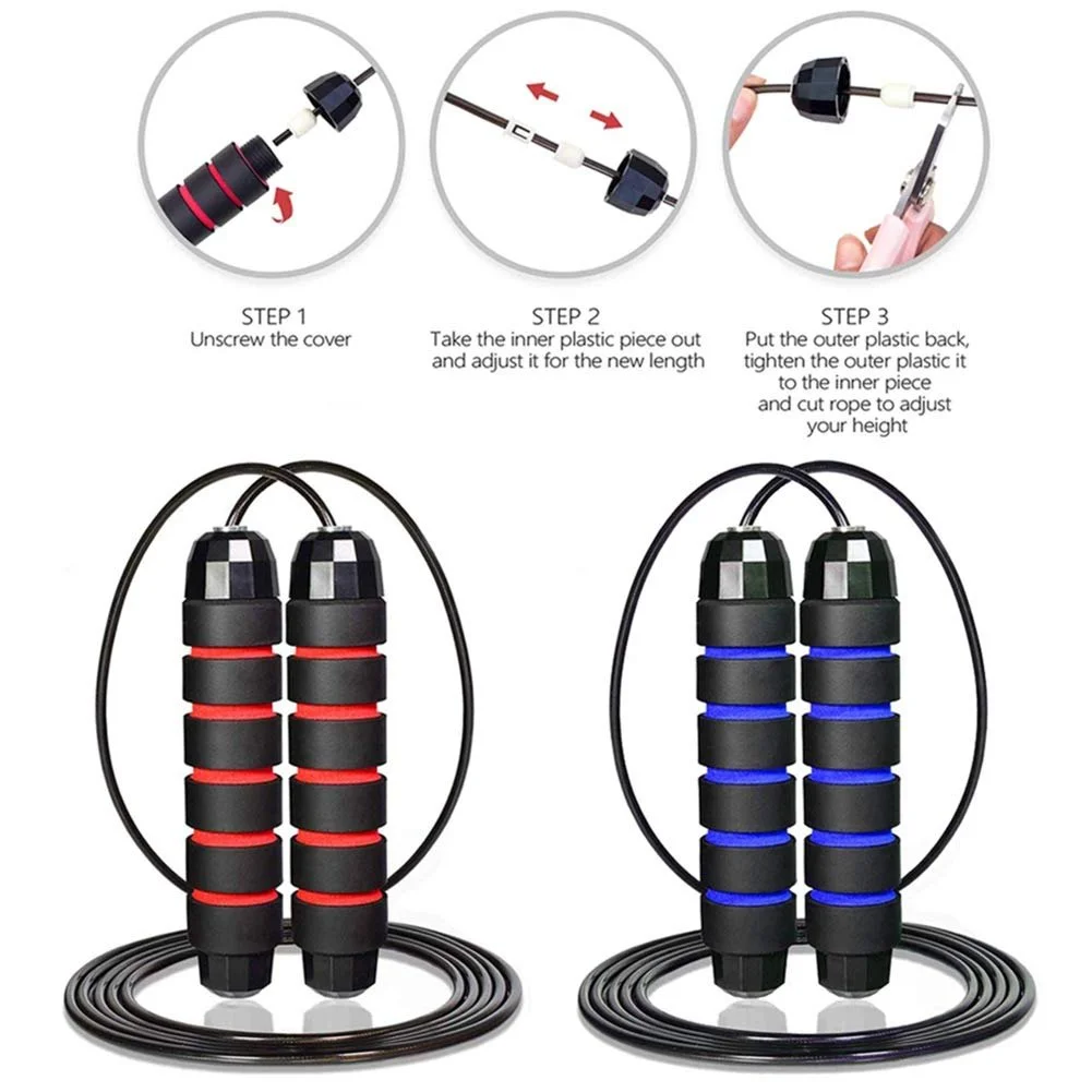 Скакалка Redify Adjustable 2 шт для боксу MMA Crossfit Black, фото №5