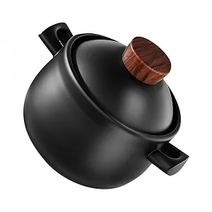 Кастрюля для супа керамическая с крышкой 1.8 л - Фото 1