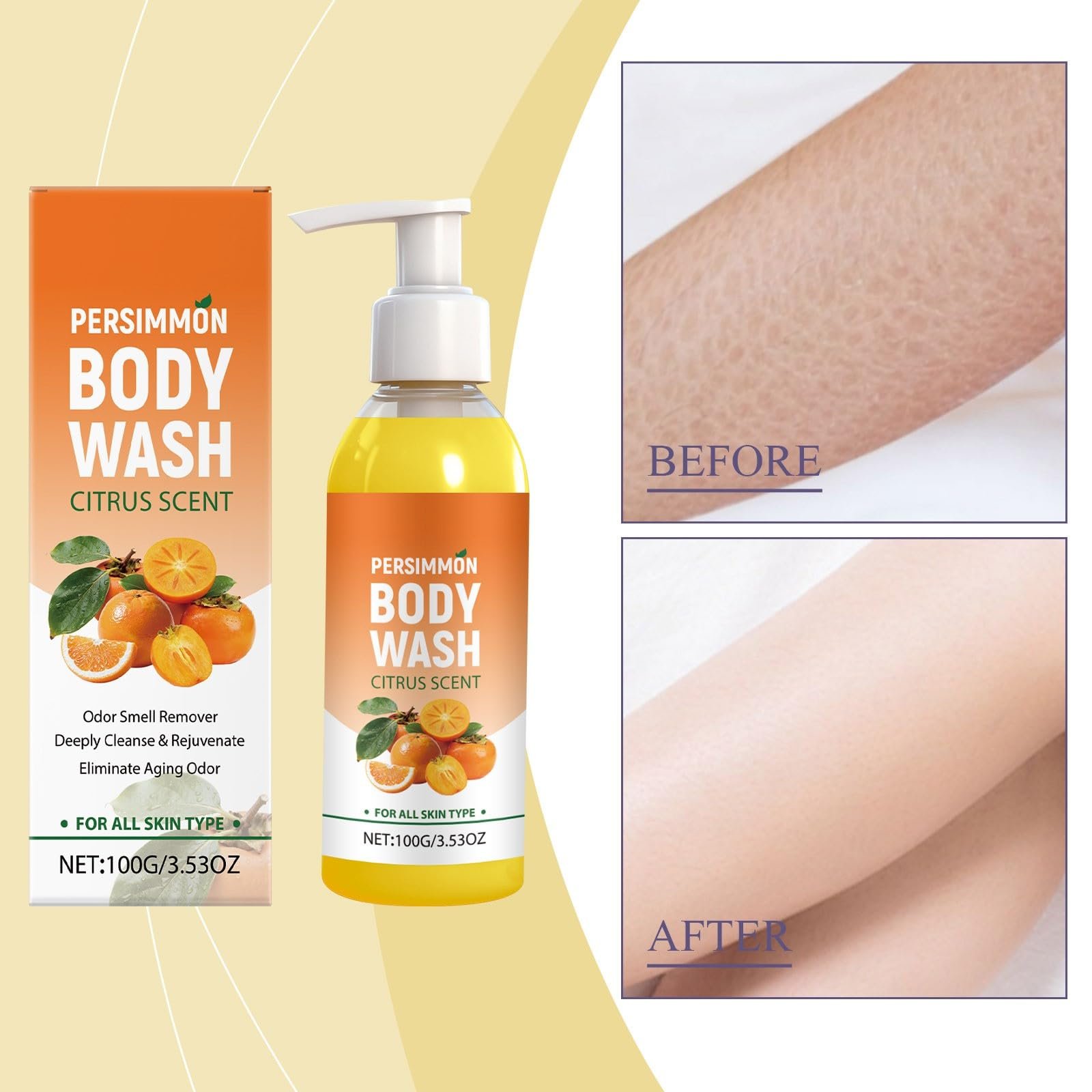 Гель для душу Persimmon з екстрактом хурми та зеленого чаю 3 шт., фото №9