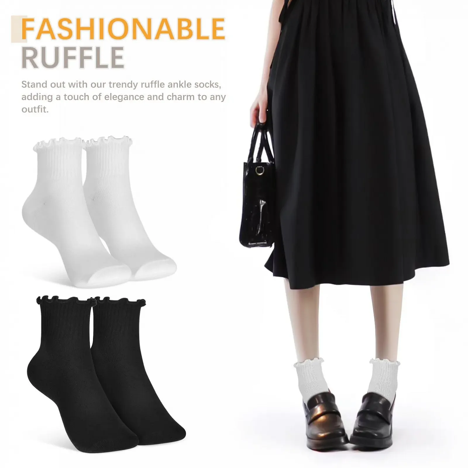 Шкарпетки Valiclud з оборками для жінок, 6 пар, фото №2 Шкарпетки Valiclud з оборками для жінок, 6 пар, фото №2