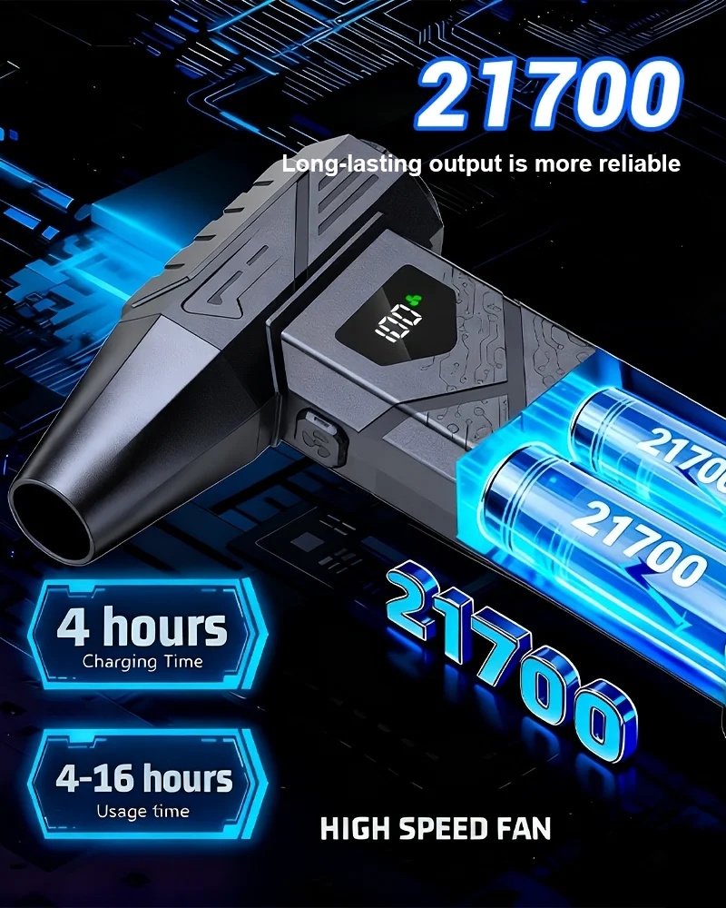 Турбовентилятор Violent KBL-18 Turbo Jet Fan 150000 RPM Black, фото №9