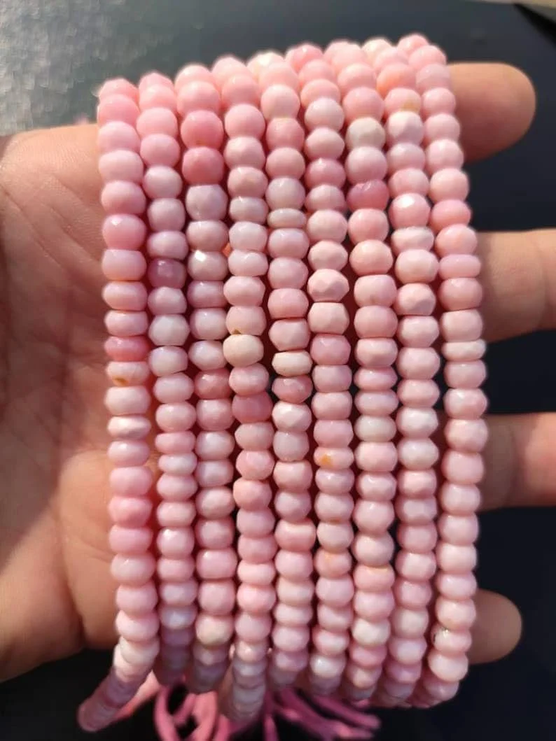 Бусины Опал круглые граненые 6-6.5 мм, фото №2