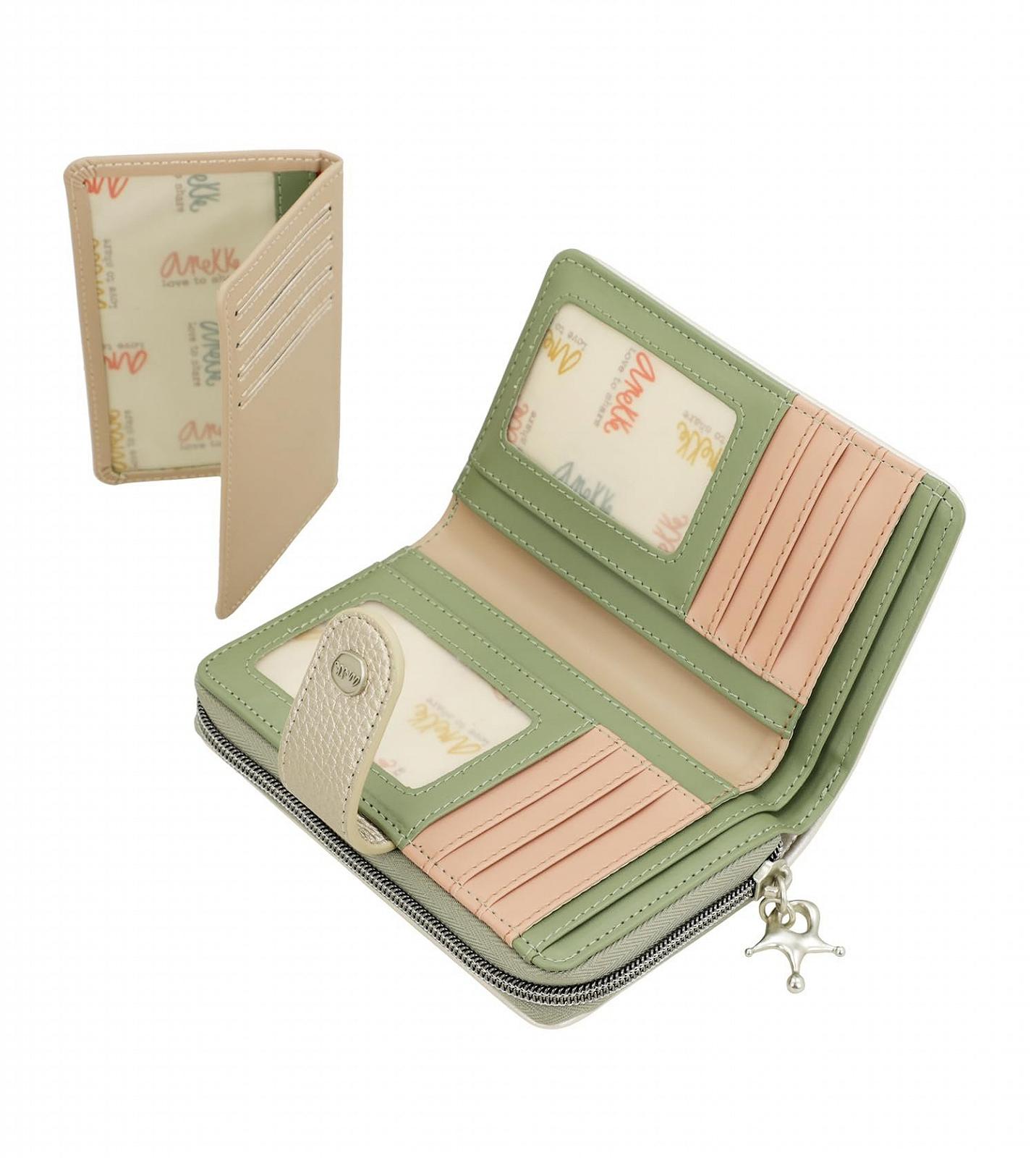 Кошелек на молнии Medium Elegant Design Отделение для карт и монет 15 x 10 x 3 см Multi-Colour, разноцветный, фото №6