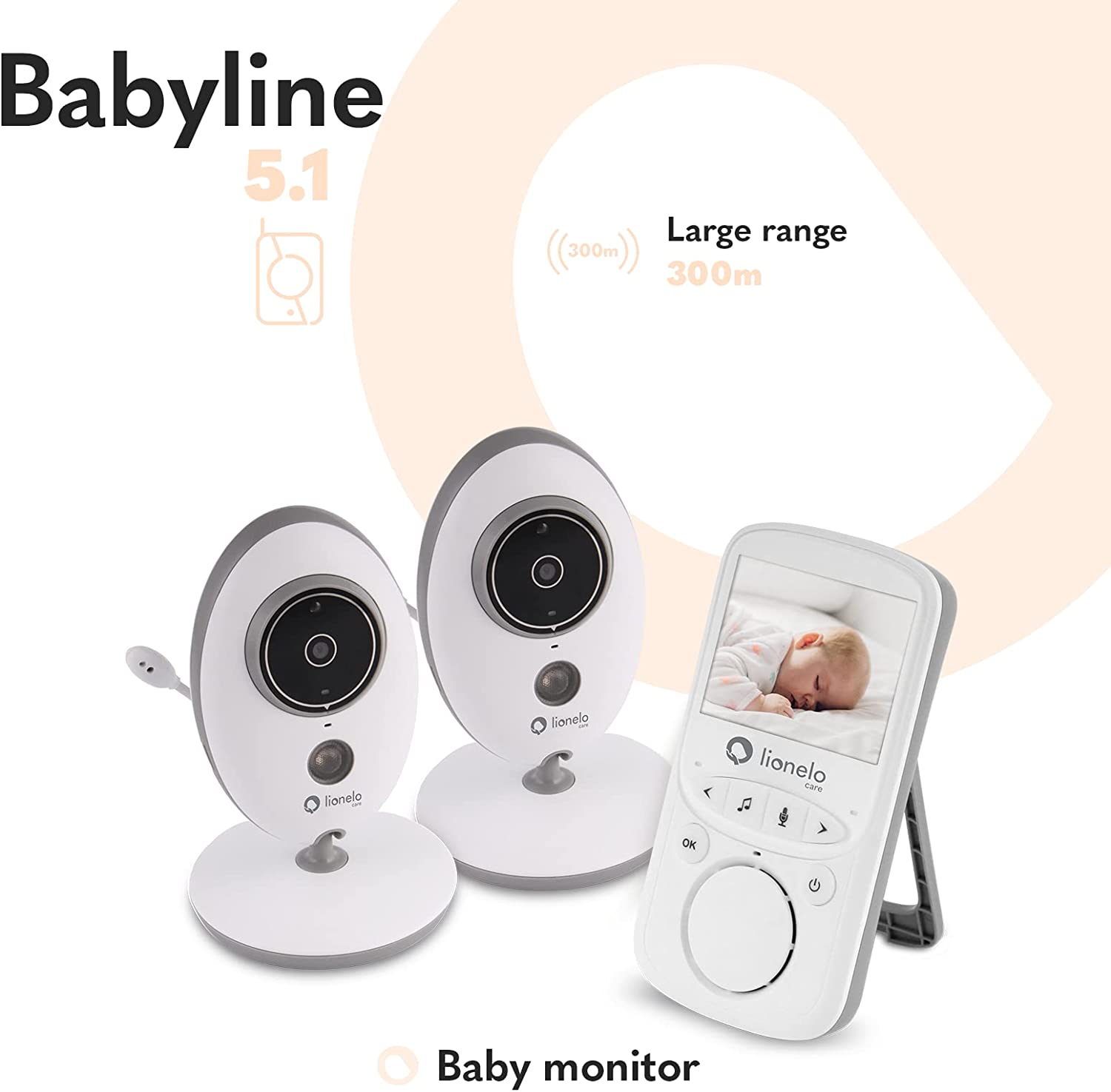 Видеоняня Lionelo Babyline 5.1 белый, фото №10