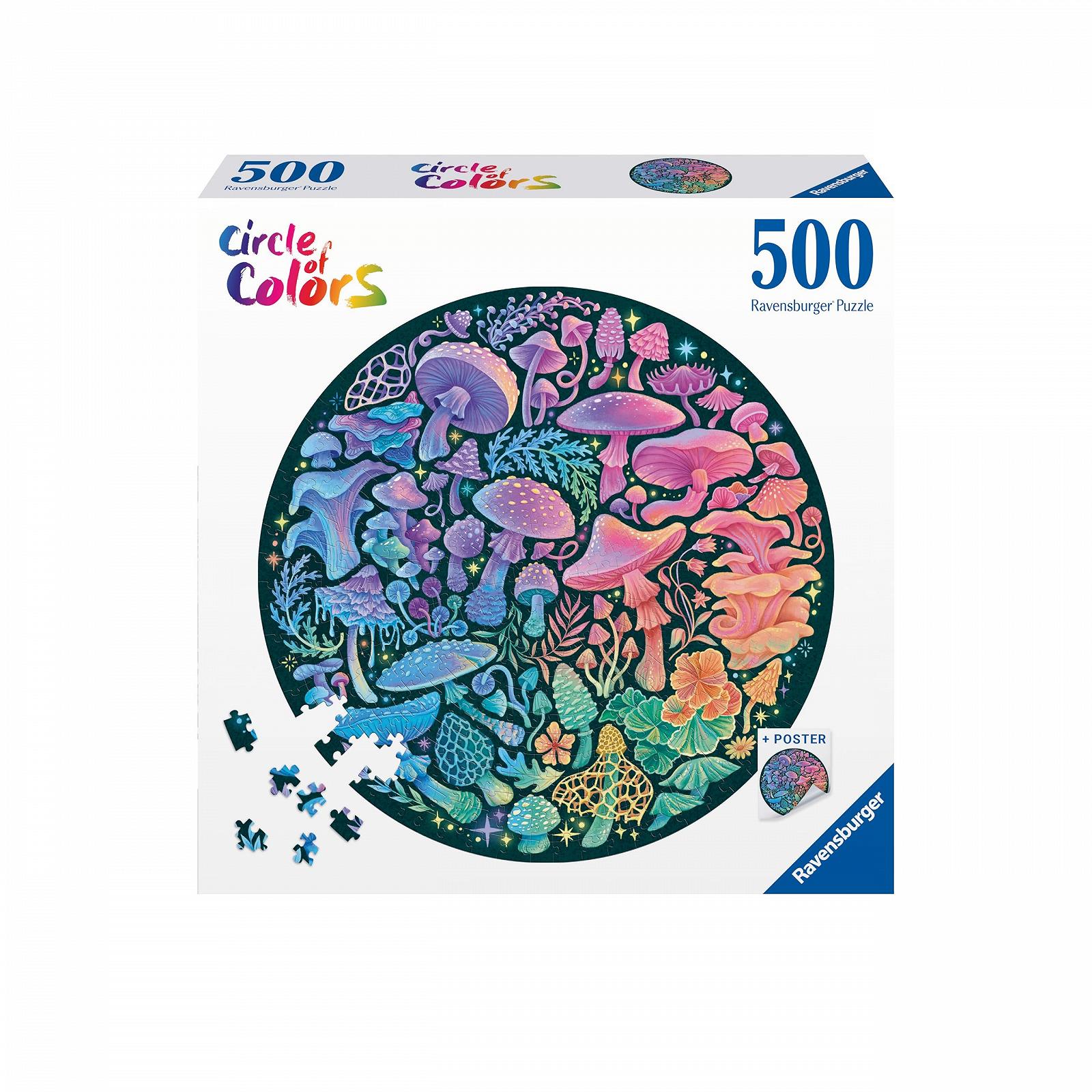 Пазл Ravensburger Circle of Colours Mushrooms 12000822 500 елементів Круглий, фото №2