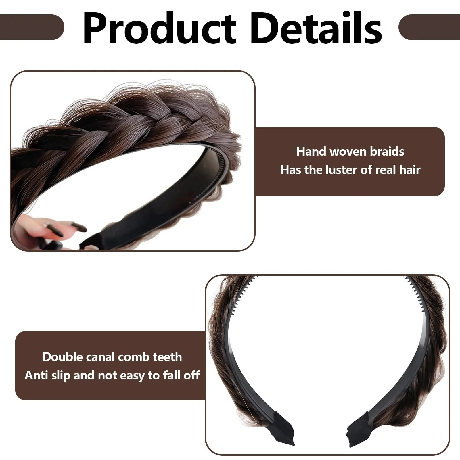 Обруч для волосся Плетений Подвійний Колір, 2 шт, фото №3 Обруч для волосся Плетений Подвійний Колір, 2 шт, фото №3