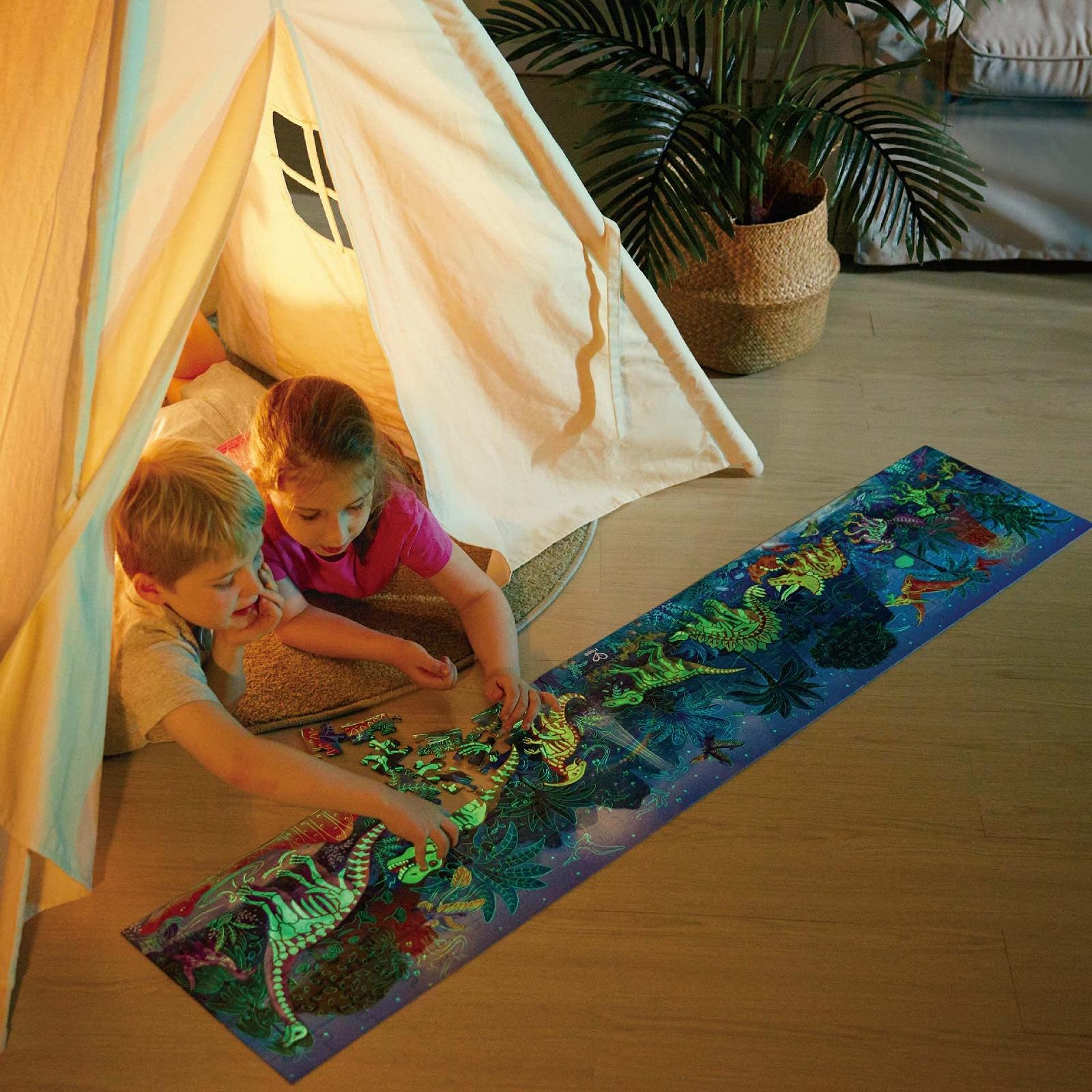 Пазл Hape Динозаври Світиться в темряві 200 деталей, фото №5