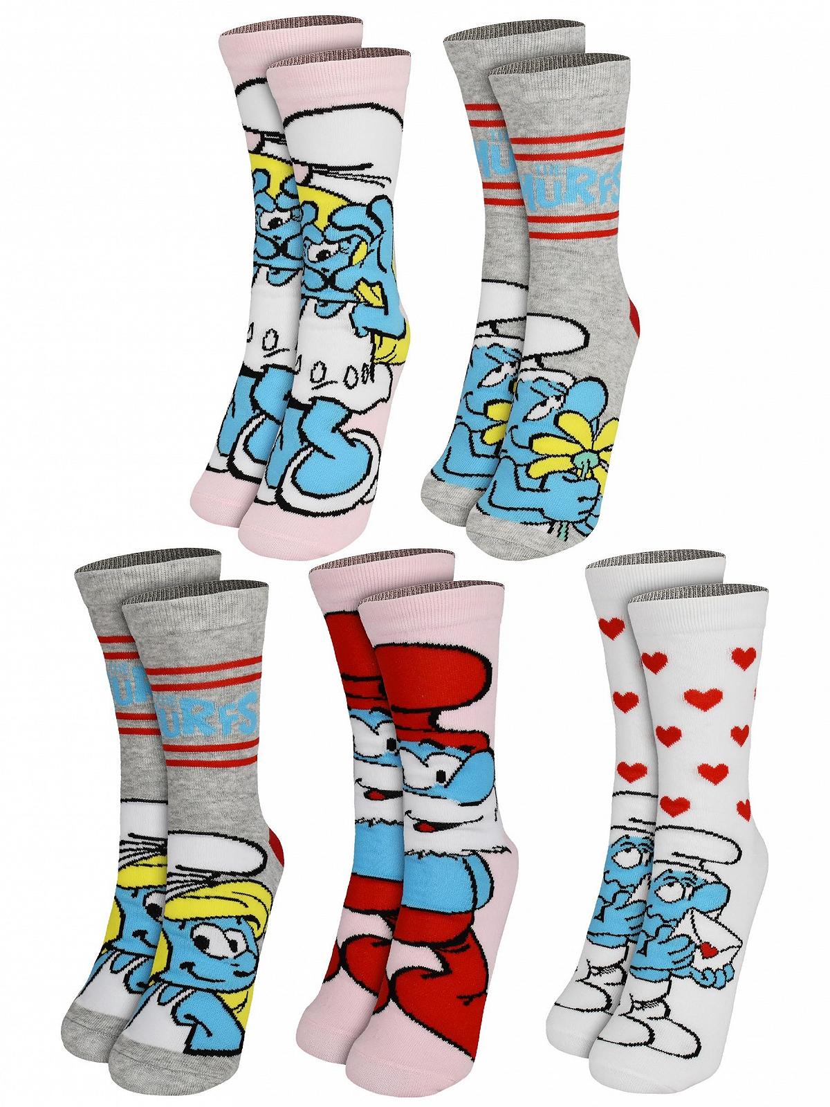 Носки United Labels The Smurfs для женщин - Love Женские носки-следки 38-43 (5 пар), фото №1