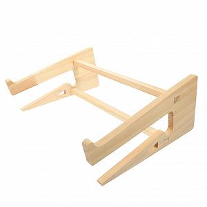 Подставка для ноутбука деревянная портативная с вентиляцией, эргономичная подставка для ноутбуков, стабильный держатель для стола и мобильной работы - Фото 1