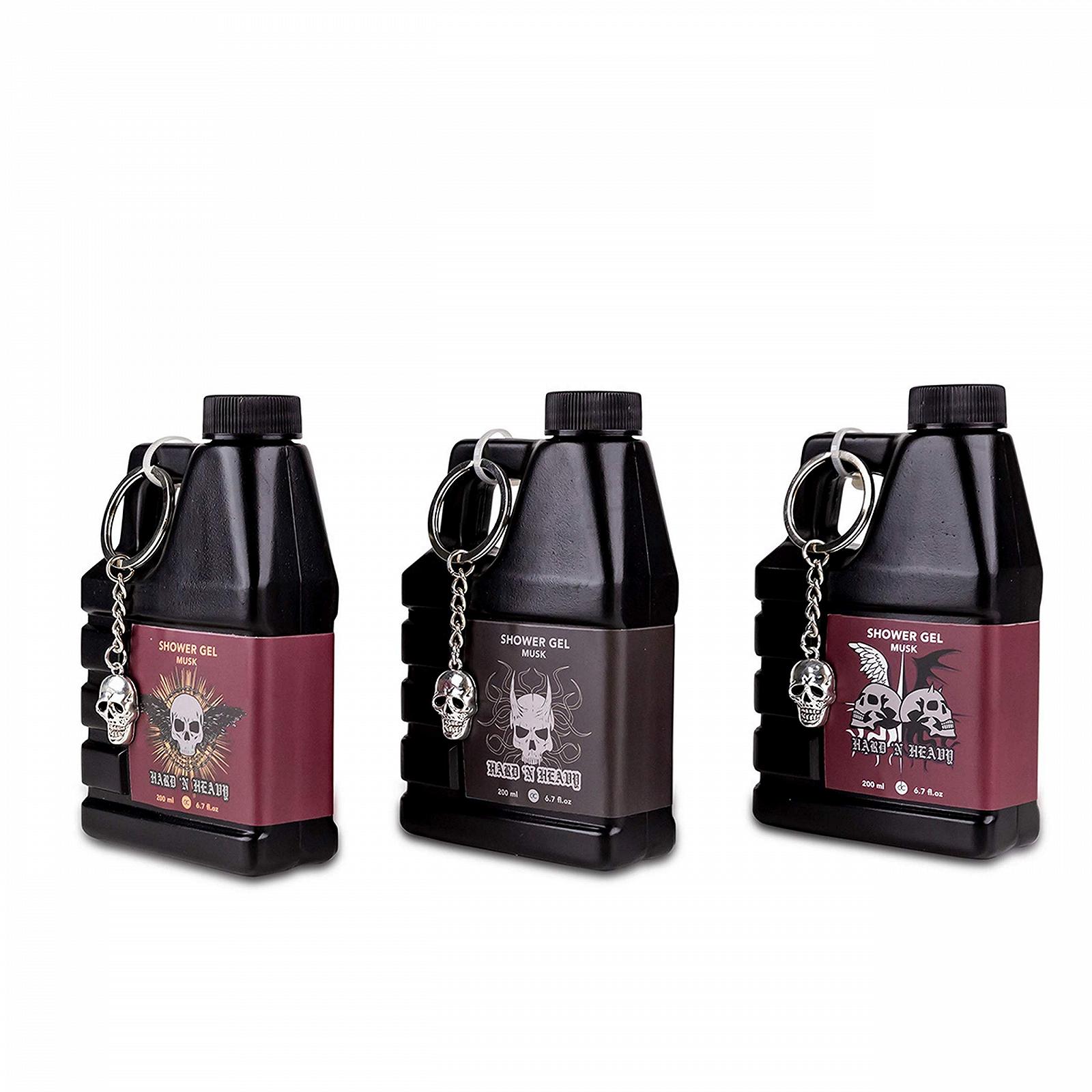 Гель для душа для мужчин accentra Hard 'N Heavy в канистре с брелоком-черепом 200 мл, фото №1