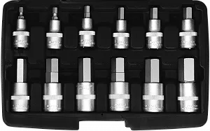 Набор головок-бит SW-STAHL 04950L 1/2" Hex 5-22 мм 12 предметов - Фото 1