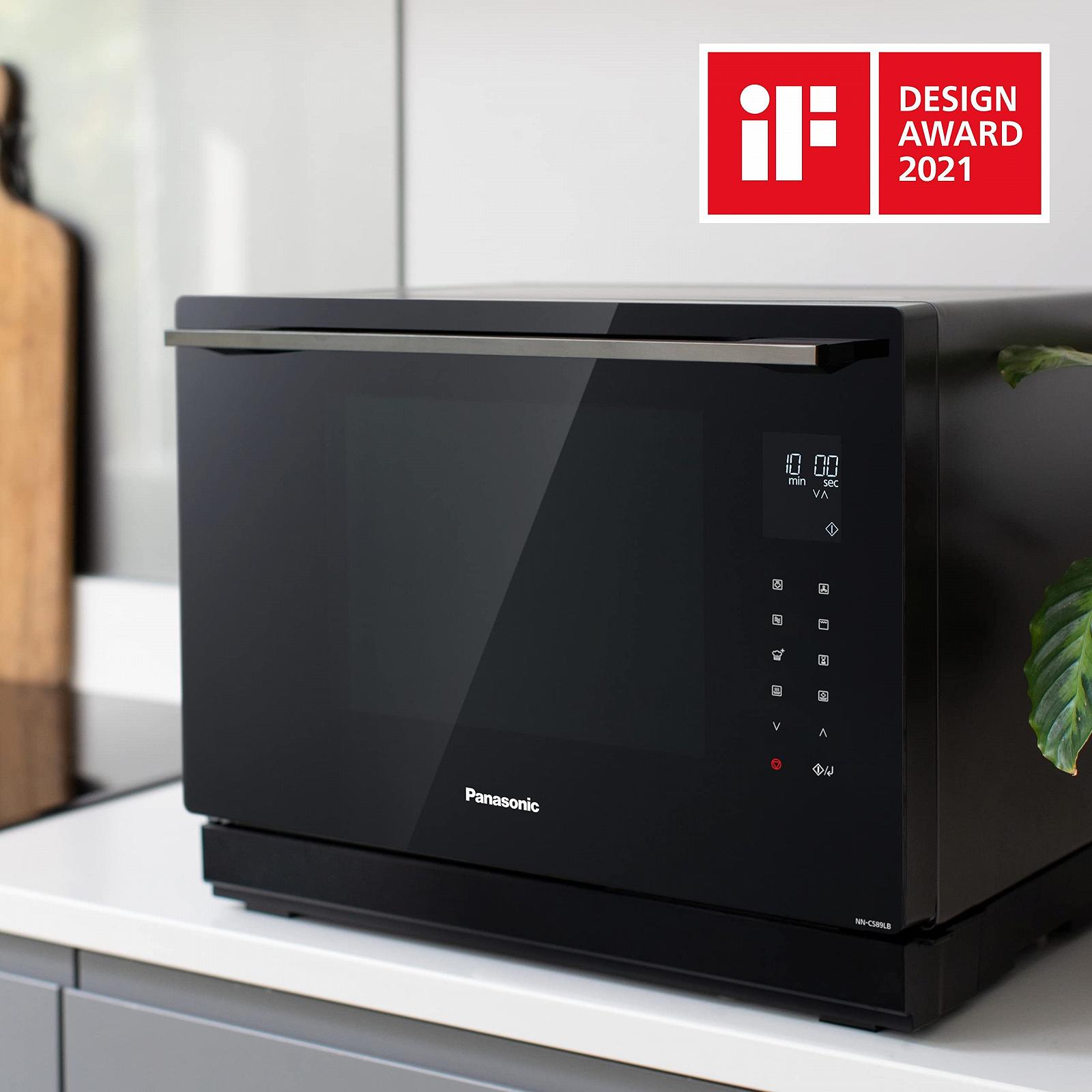 Мікрохвильова піч Panasonic NN-CS88LBEPG 4-в-1 комбінована парова 31 л інверторна конвекція 30-230°C плоский гриль 1300 Вт мікрохвилі 1000 Вт пара 1300 Вт чорна, фото №15