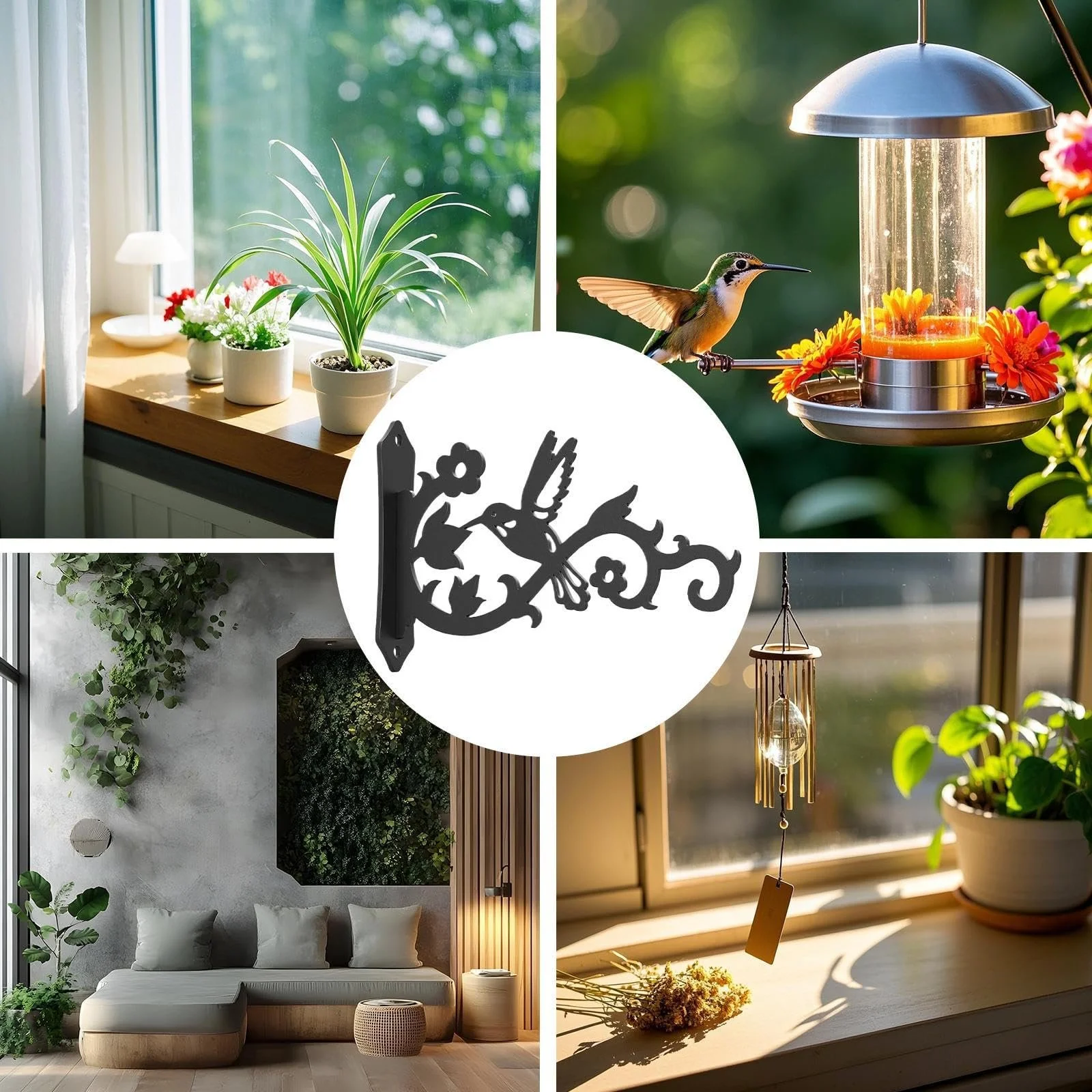 Настенный держатель для растений Bird Design Металлический Рустикальный, фото №4