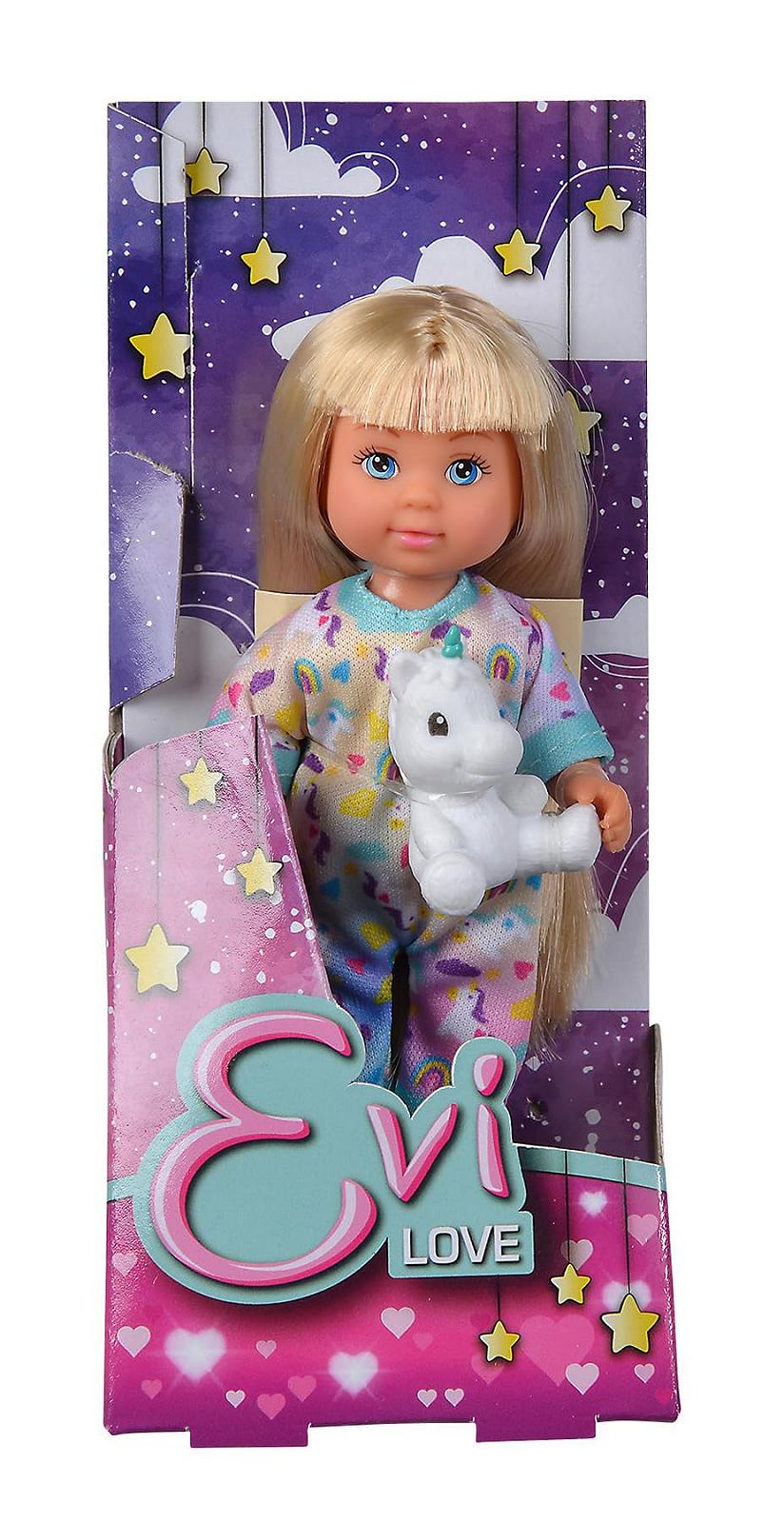 Кукла Simba Evi Love Пижама (один из 3 видов) с игрушкой-единорогом, 12 см, фото №6
