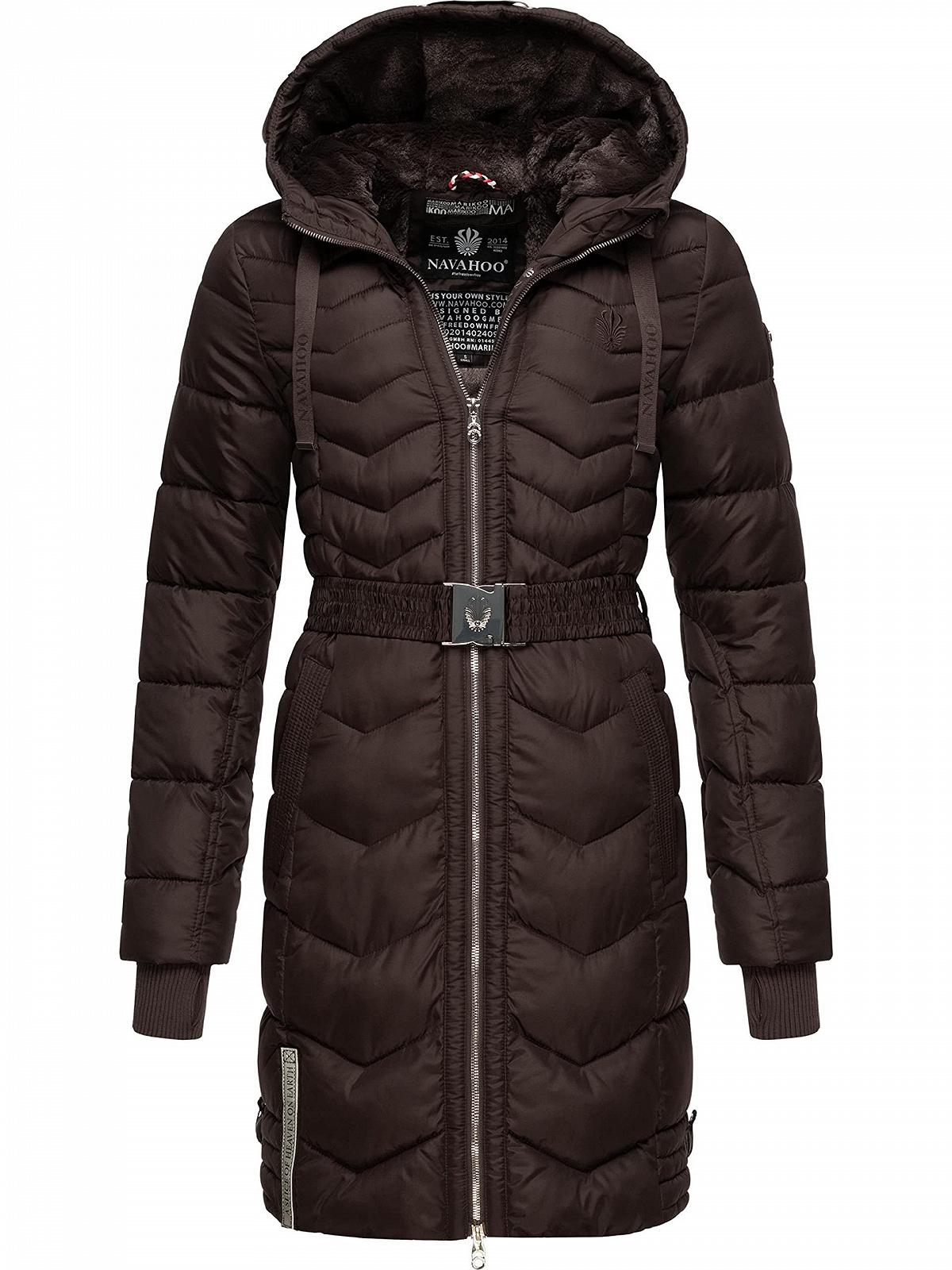 Пальто Navahoo Зимова стьобана куртка з поясом на талії Цикламен, фото №4 Пальто Navahoo Зимова стьобана куртка з поясом на талії Цикламен, фото №4