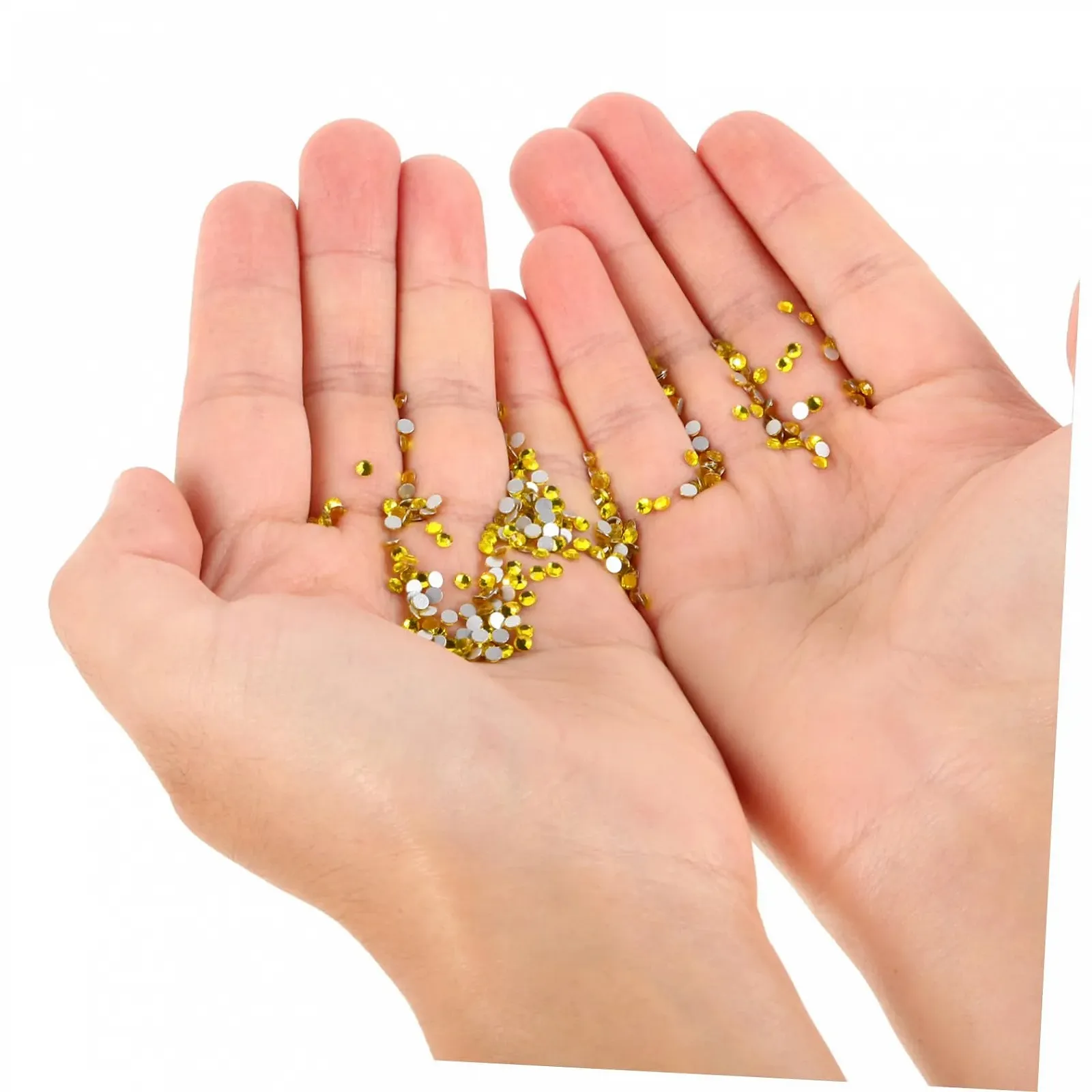 Кристаллы для ногтей COHEALI для акриловых ногтей, набор стеклянных страз 2880 шт. с плоским дном для рукоделия и декорирования, фото №3