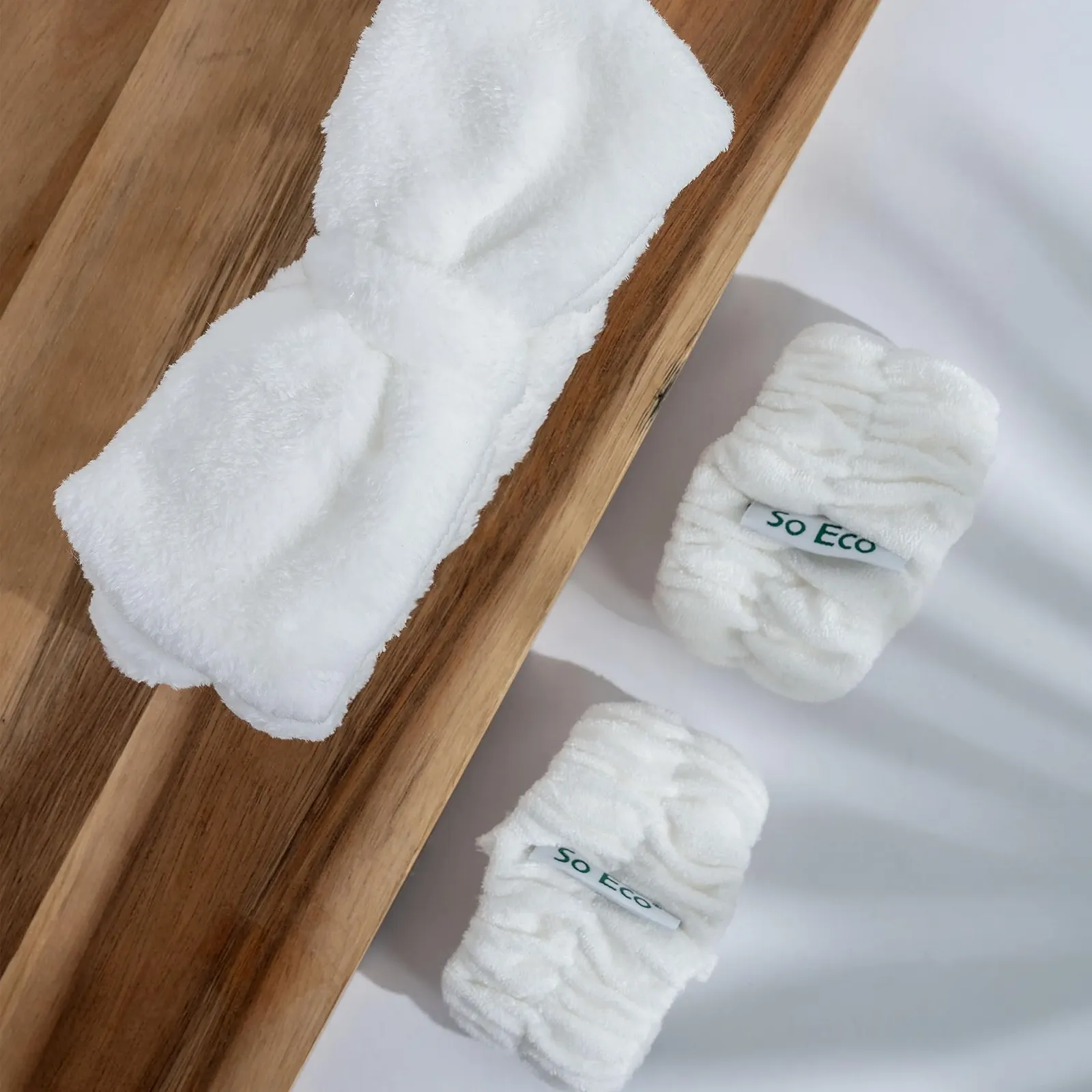 Набір пов'язка на голову та напульсники для вмивання So Eco, фото №4