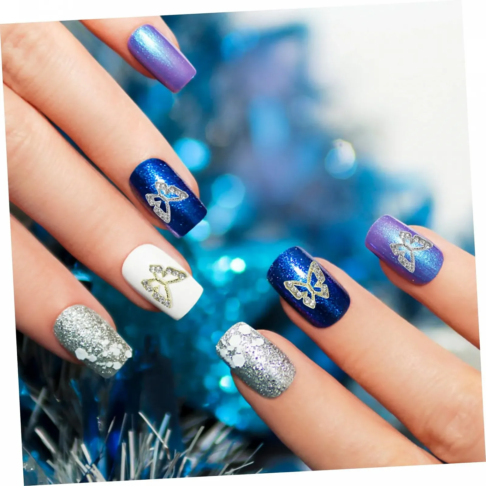 Підвіски для нігтів Метелики 3D MERRYHAPY, фото №4