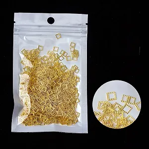 Украшения для ногтей Квадратные qbodp 5 мм Золотой, 1000 шт - Фото 1