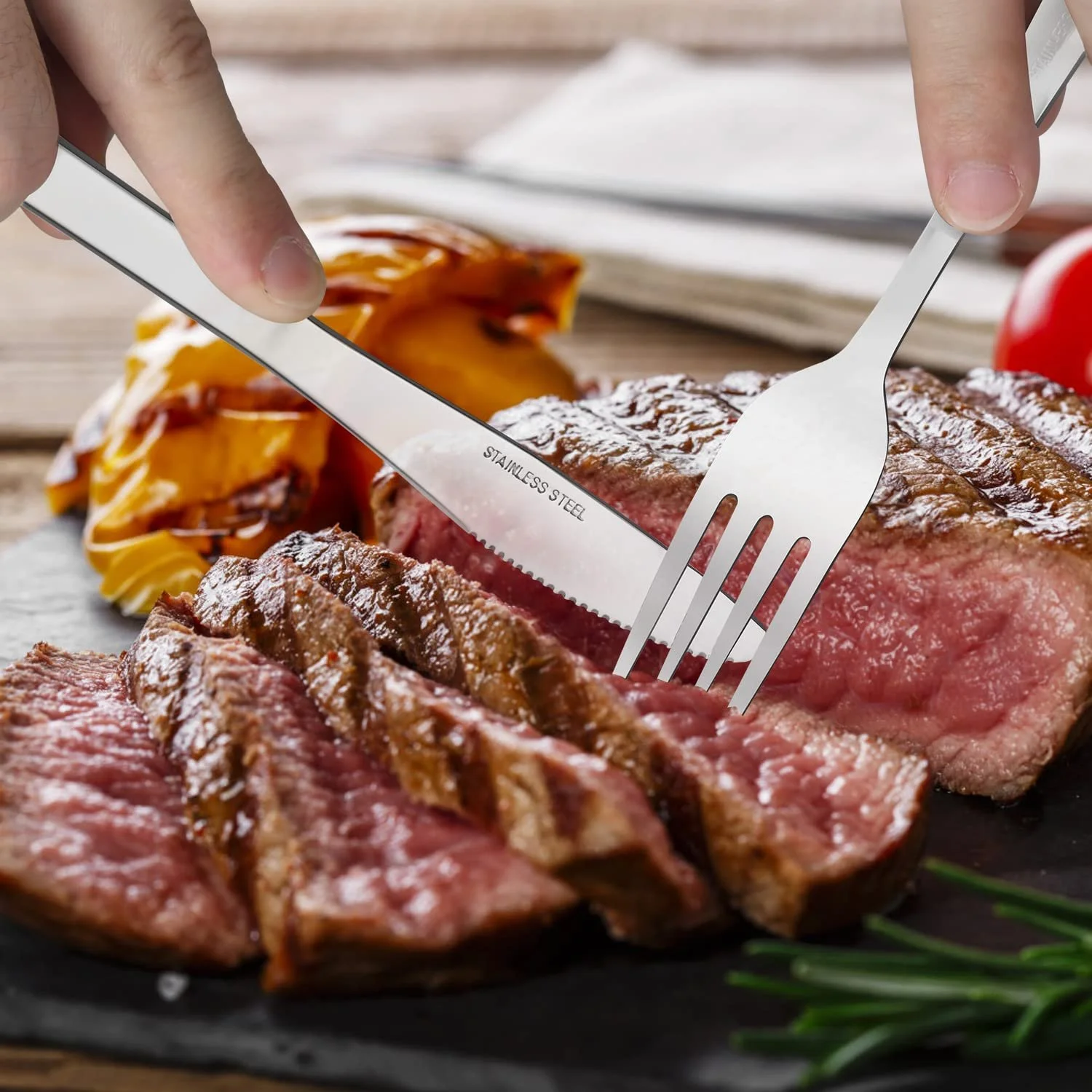 Ніж столовий Stainless Steel 20 см, фото №6