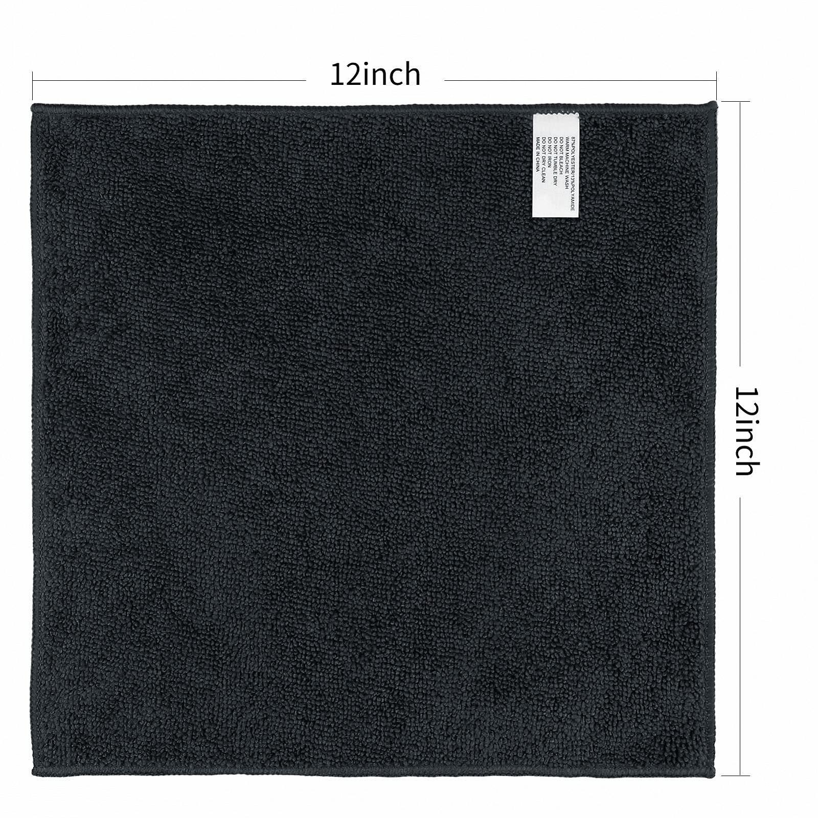 Набір рушників-серветок з мікрофібри Orighty 50 шт. 30 x 30 см Чорний, фото №4