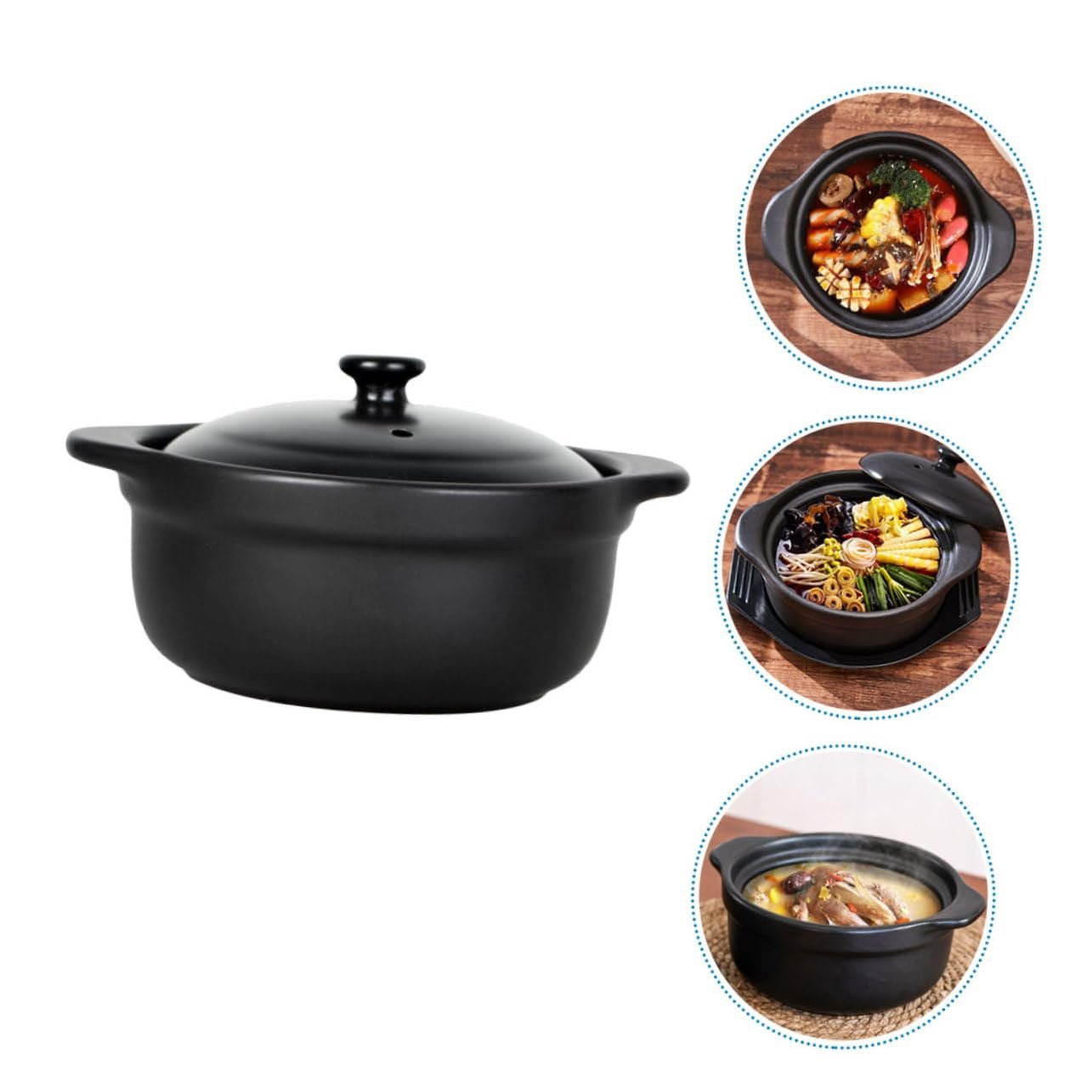 Гусятниця керамічна VALICLUD з кришкою Коричнева, фото №5 Гусятниця керамічна VALICLUD з кришкою Коричнева, фото №5