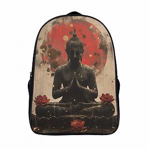 Ранец DPEOANEBN Buddha Statue для девочки-подростка, школьный рюкзак для начальной школы, детский школьный ранец, повседневный рюкзак, 40x28x16 см - Фото 1