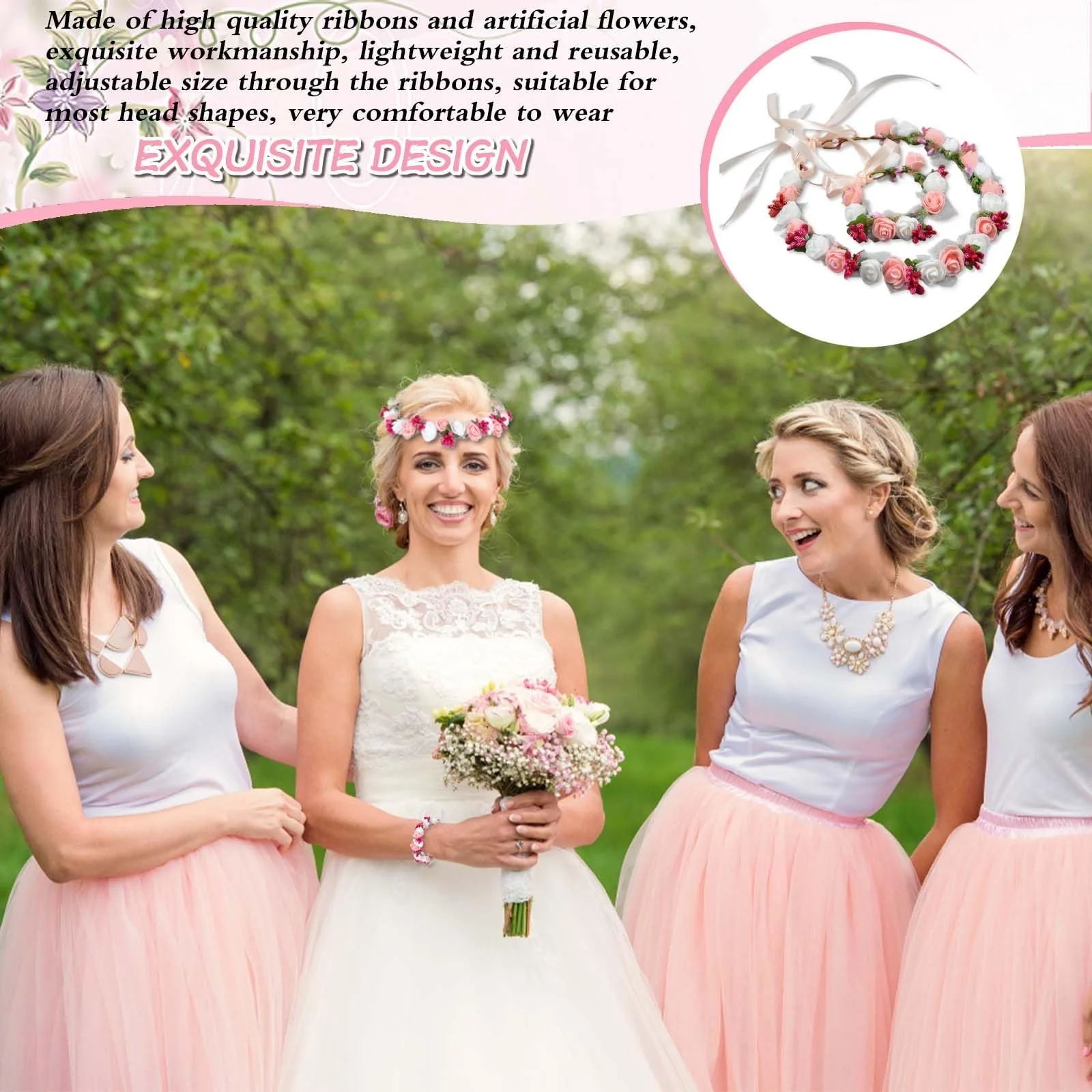 Венок Цветок из сухоцветов, фото №5