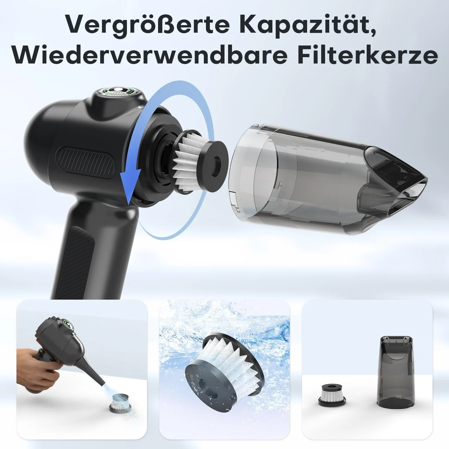 Електрична повітродувка GOAMGE 80 000 RPM 6000 mAh 4-в-1, фото №5