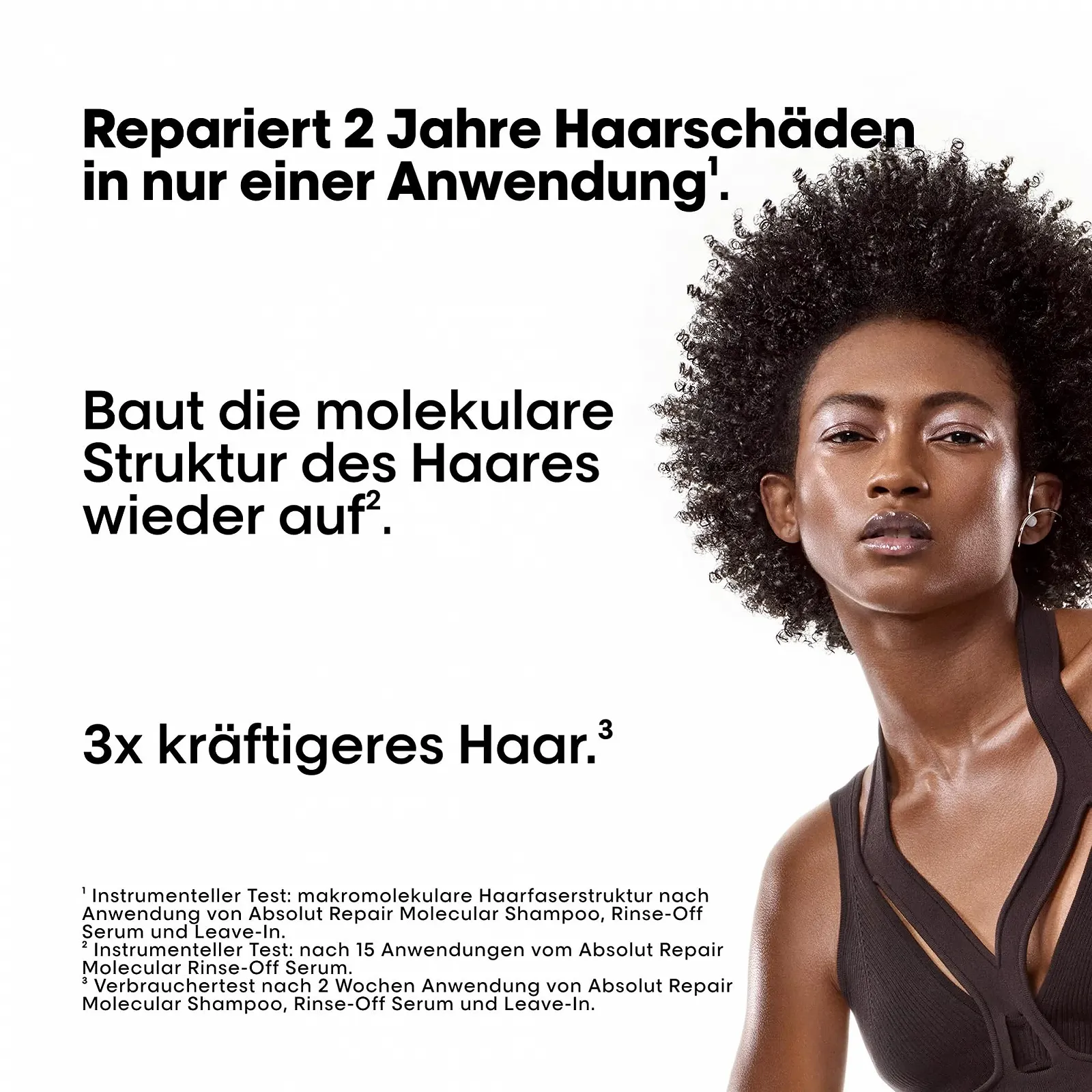 Шампунь L'Oréal Professionnel Serie Expert Absolut Repair Molecular для поврежденных волос с пептидными бондерами и 5 аминокислотами, фото №2