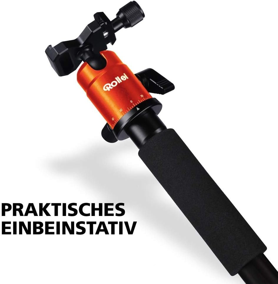 Штатив Rollei Compact Traveler No. 1 алюмінієвий Оранжевий (20934), фото №8