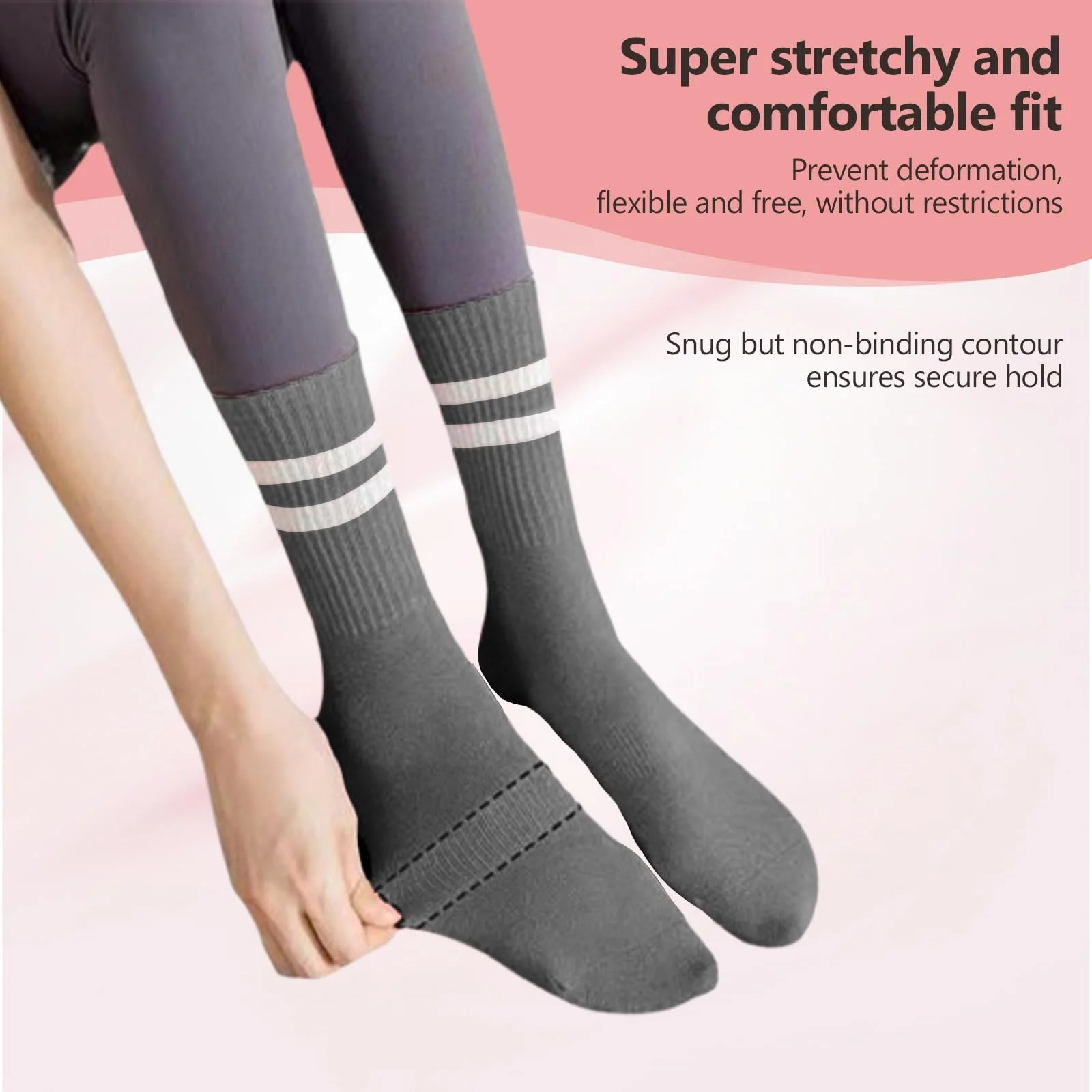 Носки для пилатеса и фитнеса NoBrand, 3 пары, фото №4 Носки для пилатеса и фитнеса NoBrand, 3 пары, фото №4