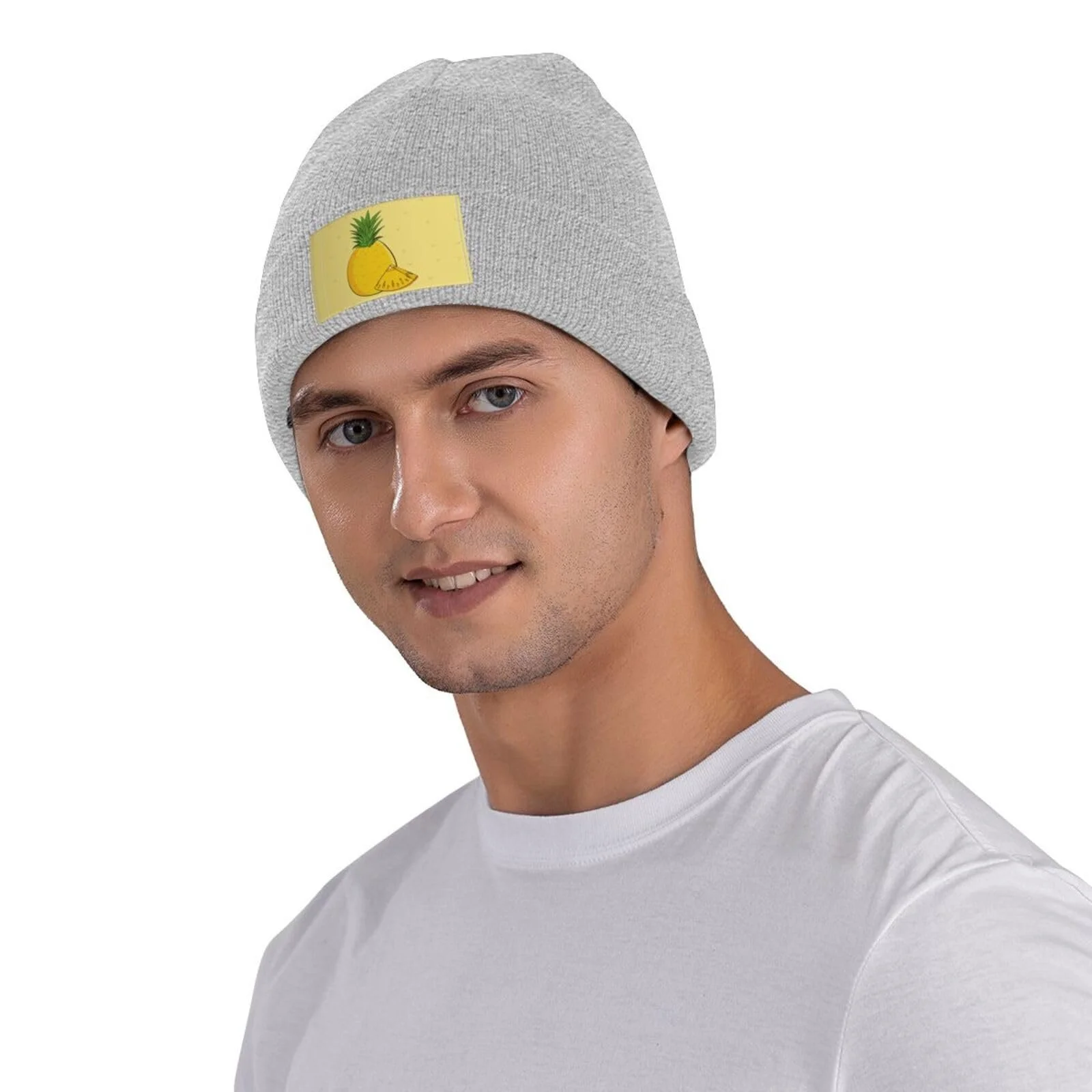 Вязана шапка BROLEO з мультяшним ананасом Чорний, фото №3