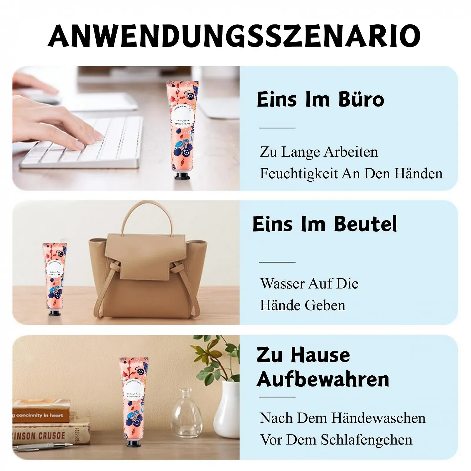 Набор кремов для рук Фруктовый 5 шт. Клубника, Персик, Черника 30 г, фото №5