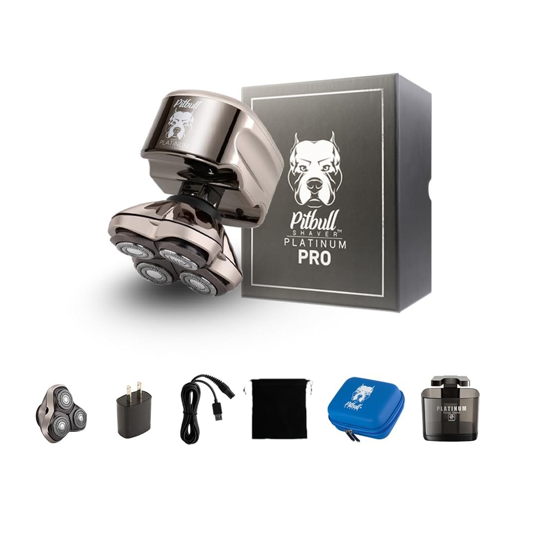 Электробритва Pitbull Platinum PRO + CR3 для головы и лица лезвия PRO японская сталь IPX5 аккумулятор 90 мин чехол LED-дисплей, фото №1 Электробритва Pitbull Platinum PRO + CR3 для головы и лица лезвия PRO японская сталь IPX5 аккумулятор 90 мин чехол LED-дисплей, фото №1