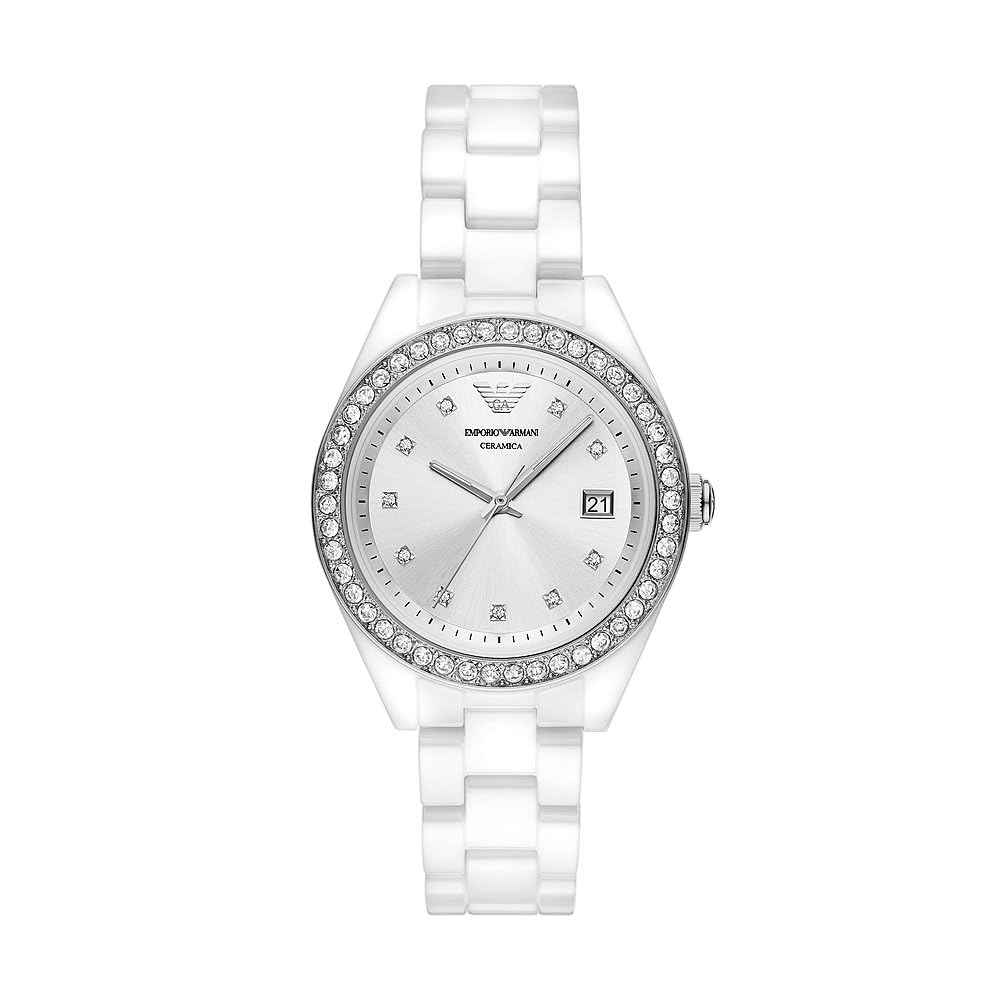 Годинник Emporio Armani Жіночий, Тристрілочний, Дата, Шкіра/Нержавіюча сталь, корпус 36 мм, фото №1